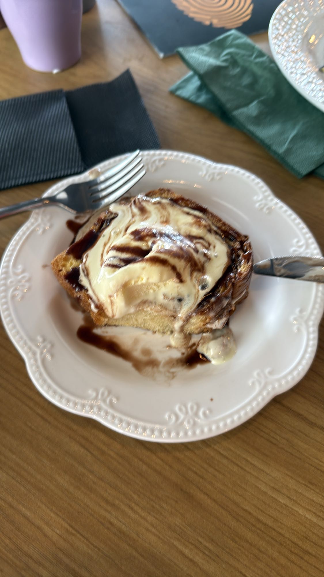 Pastry with Ice Cream