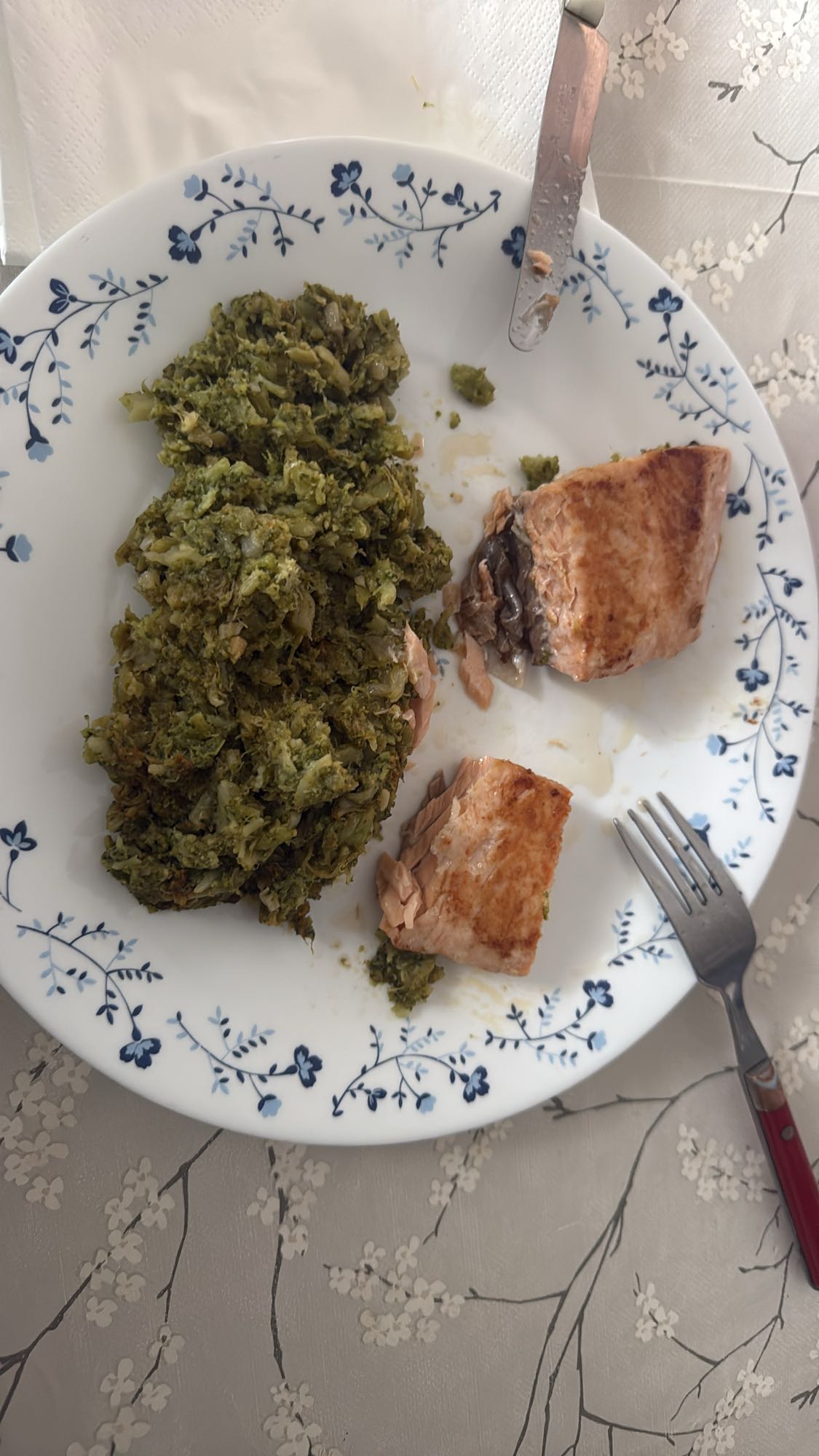 salmón con brócoli