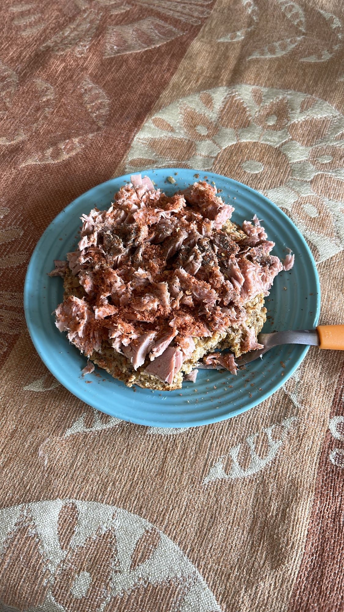 tostada con atun