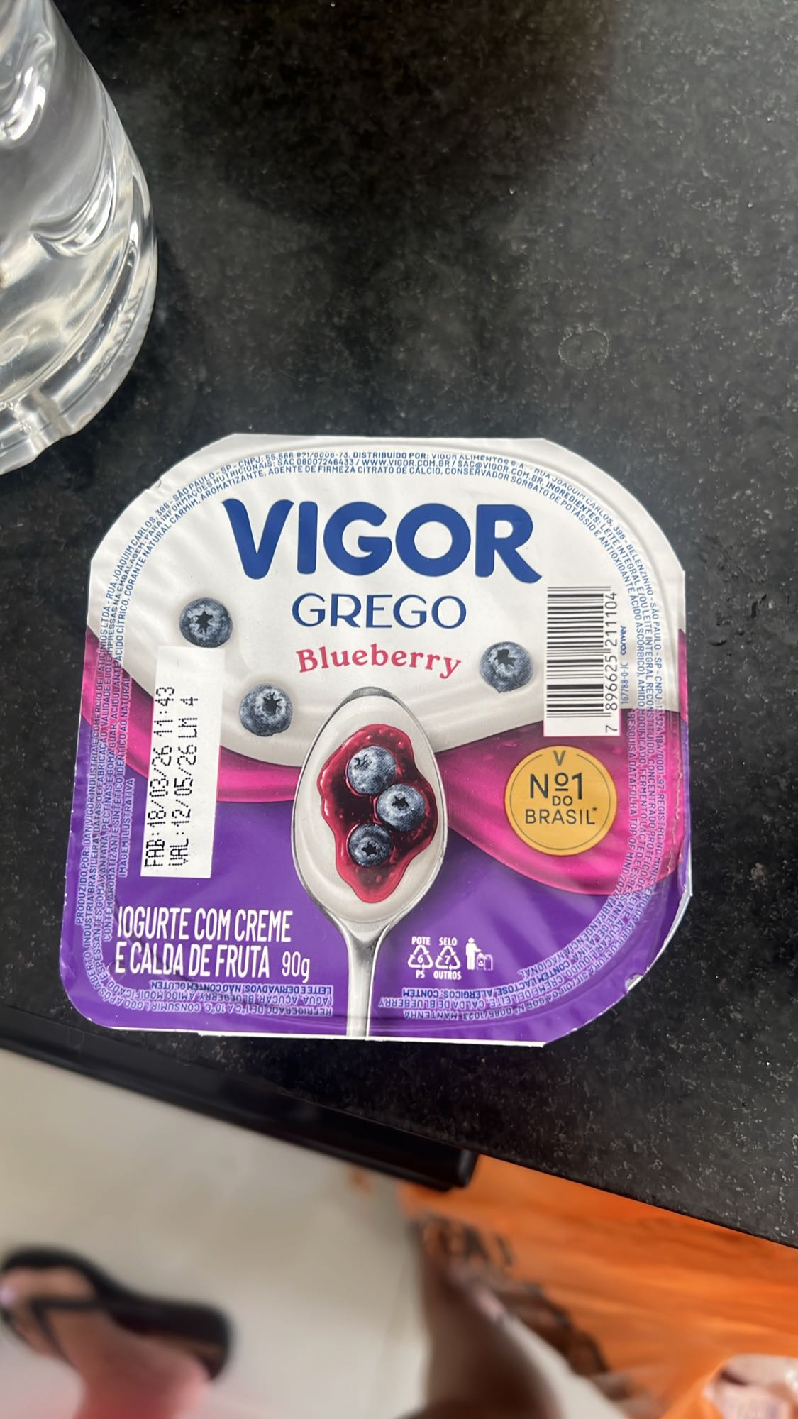Iogurte grego blueberry