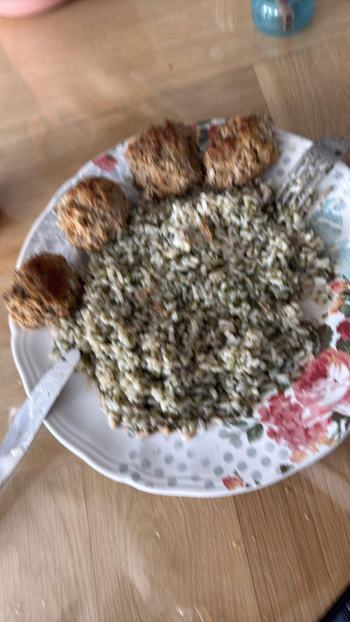 Herb Rice and Meatballs