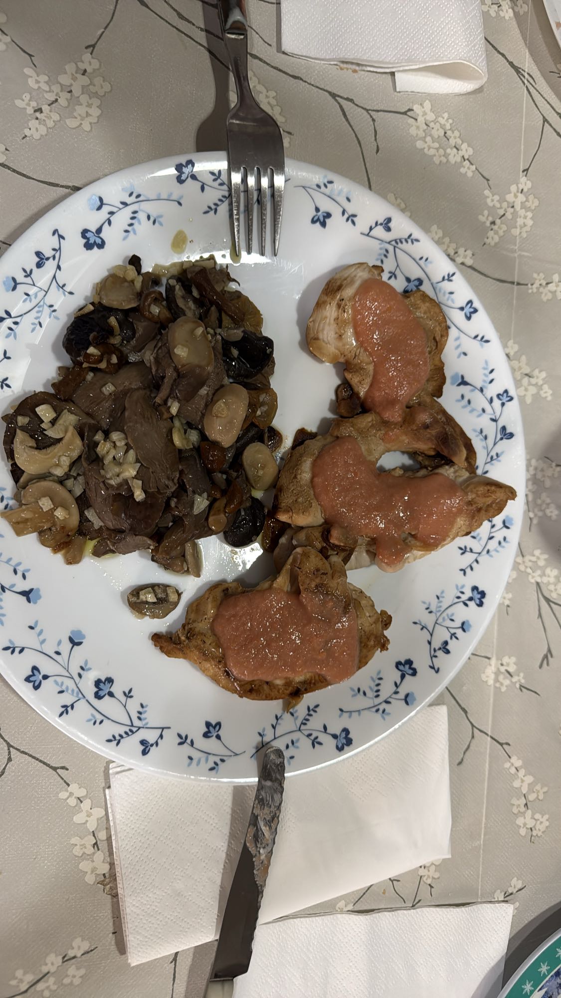 pollo con champiñones