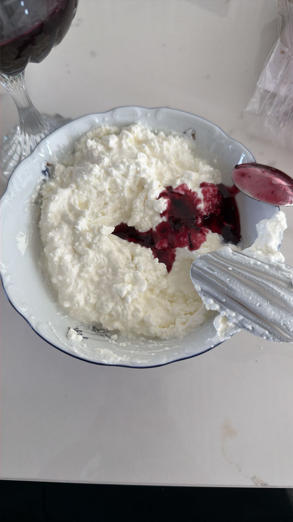 Cottage Cheese Jam Bowl