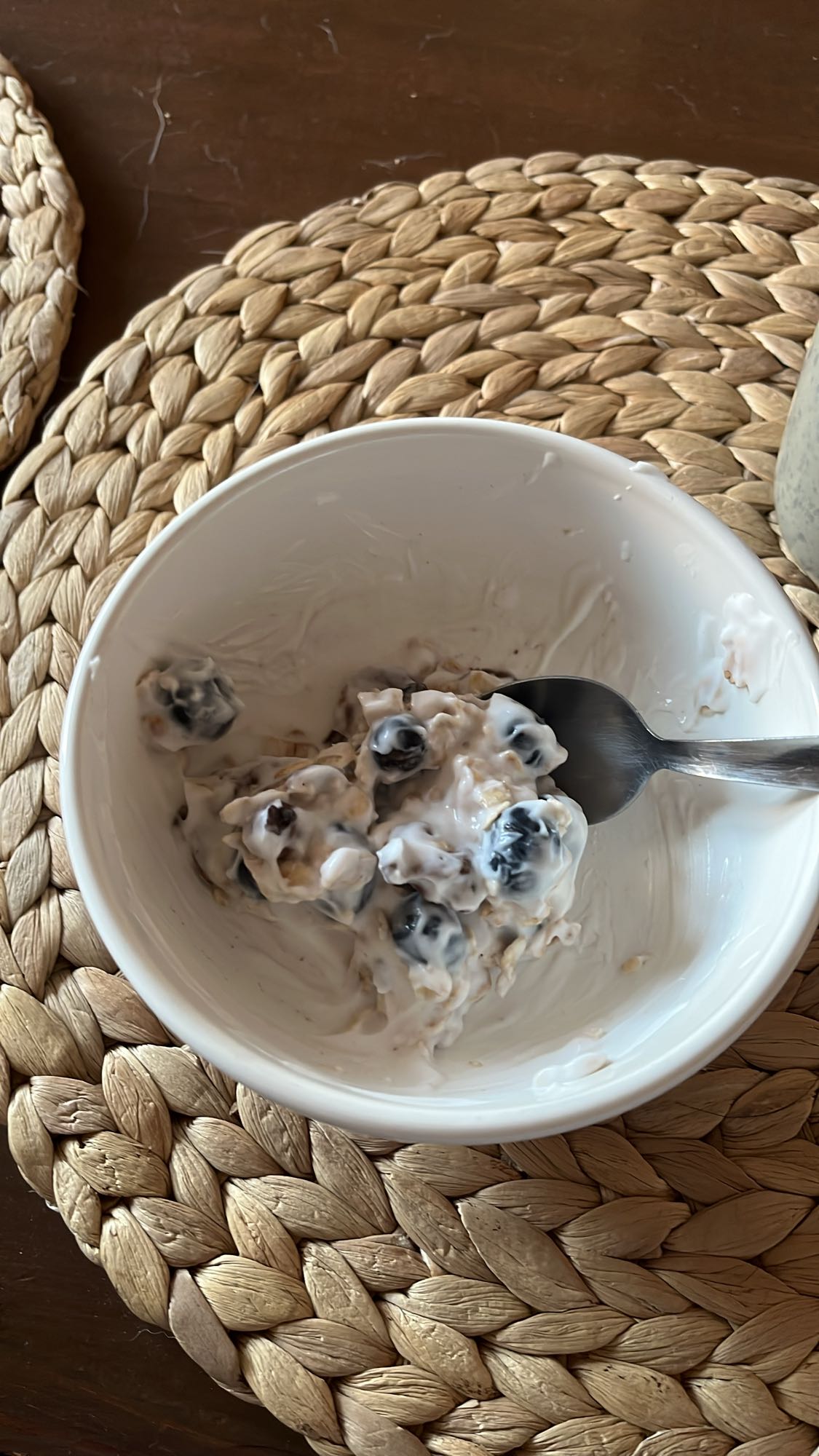 yogur con arándanos