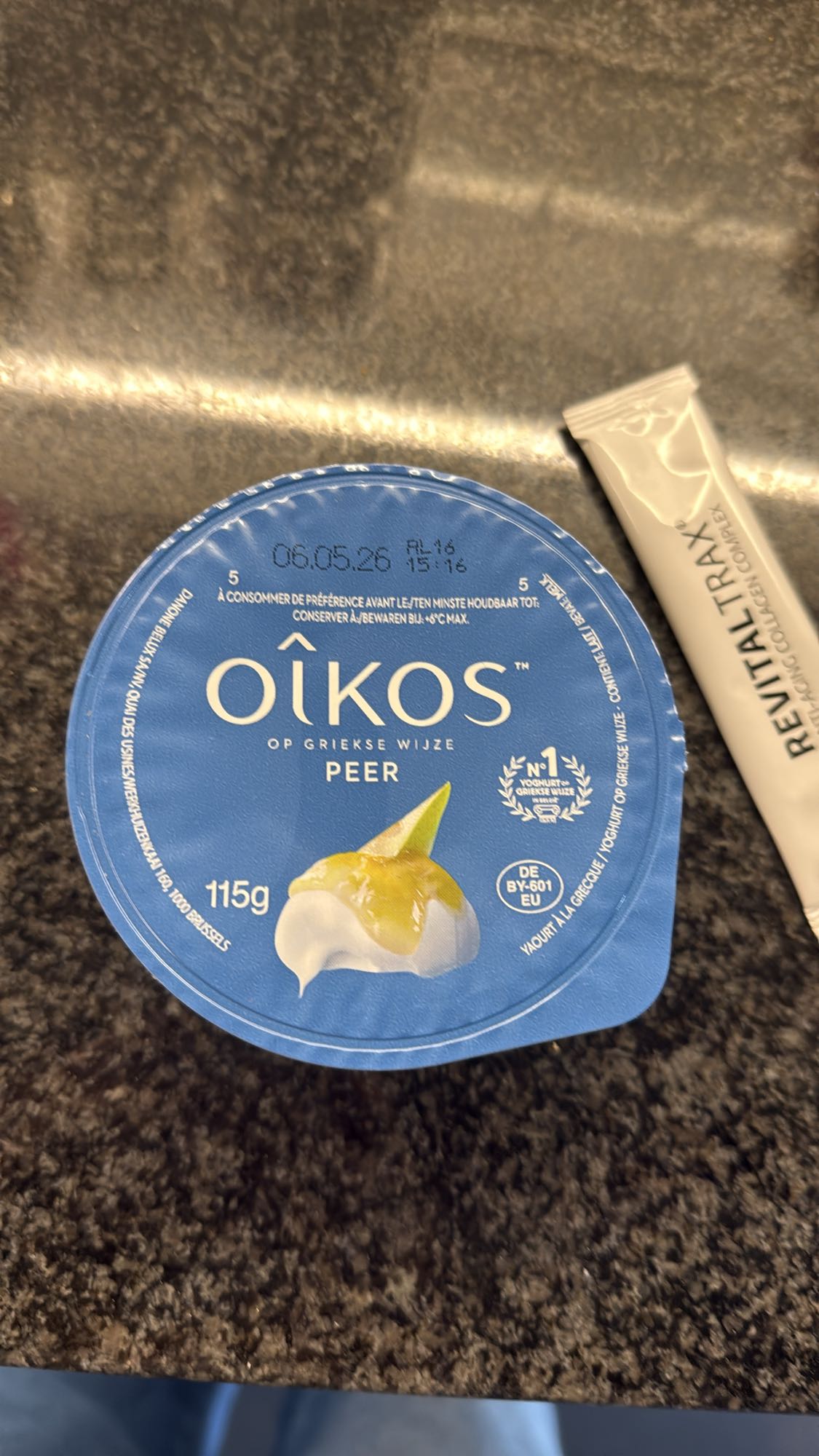 Griekse yoghurt peer