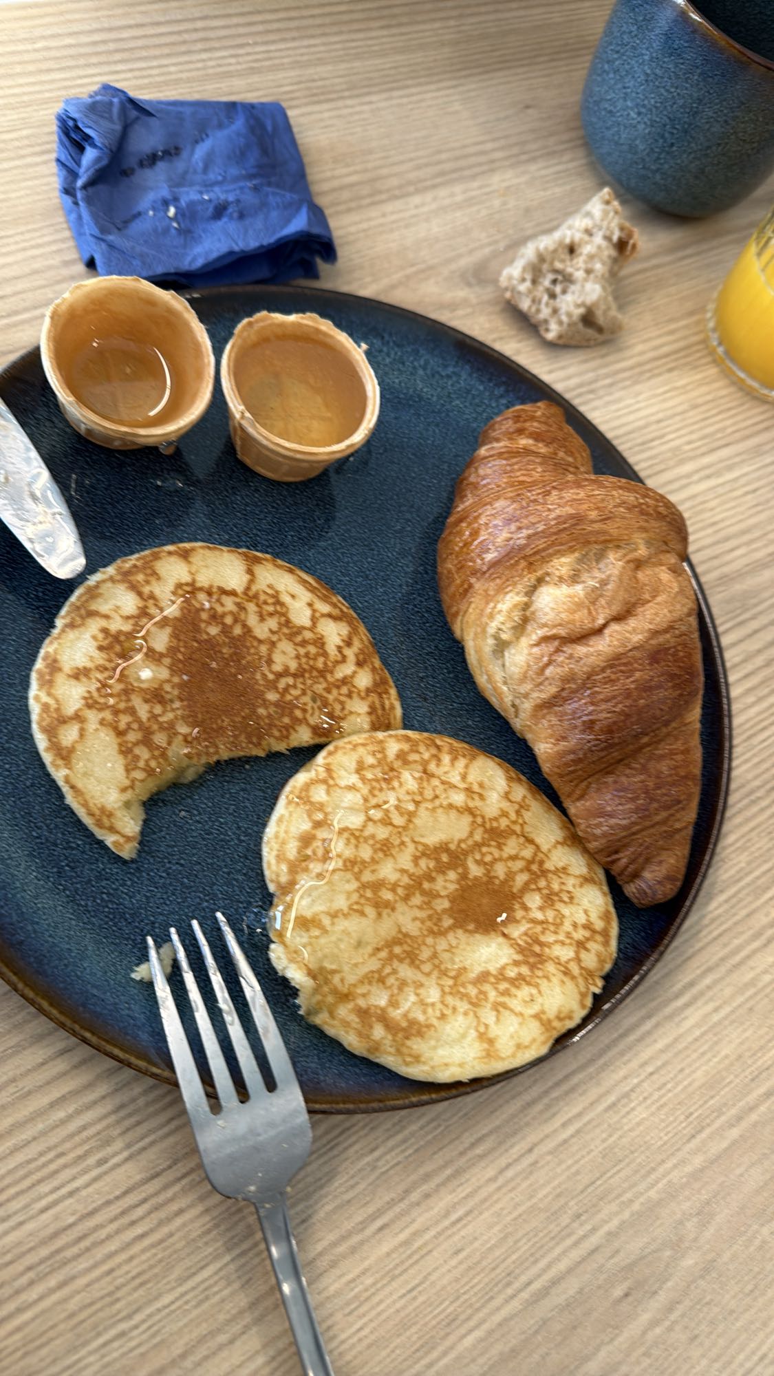Pancakes and Croissant