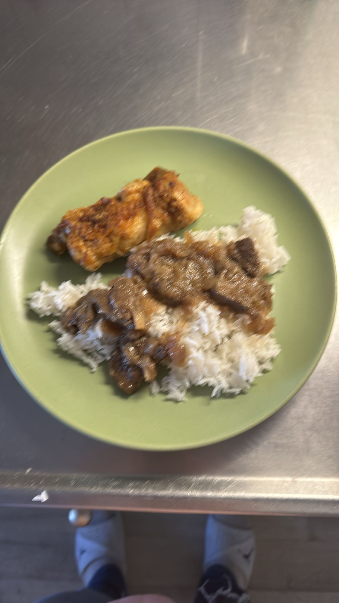 Ris med kyckling och lök