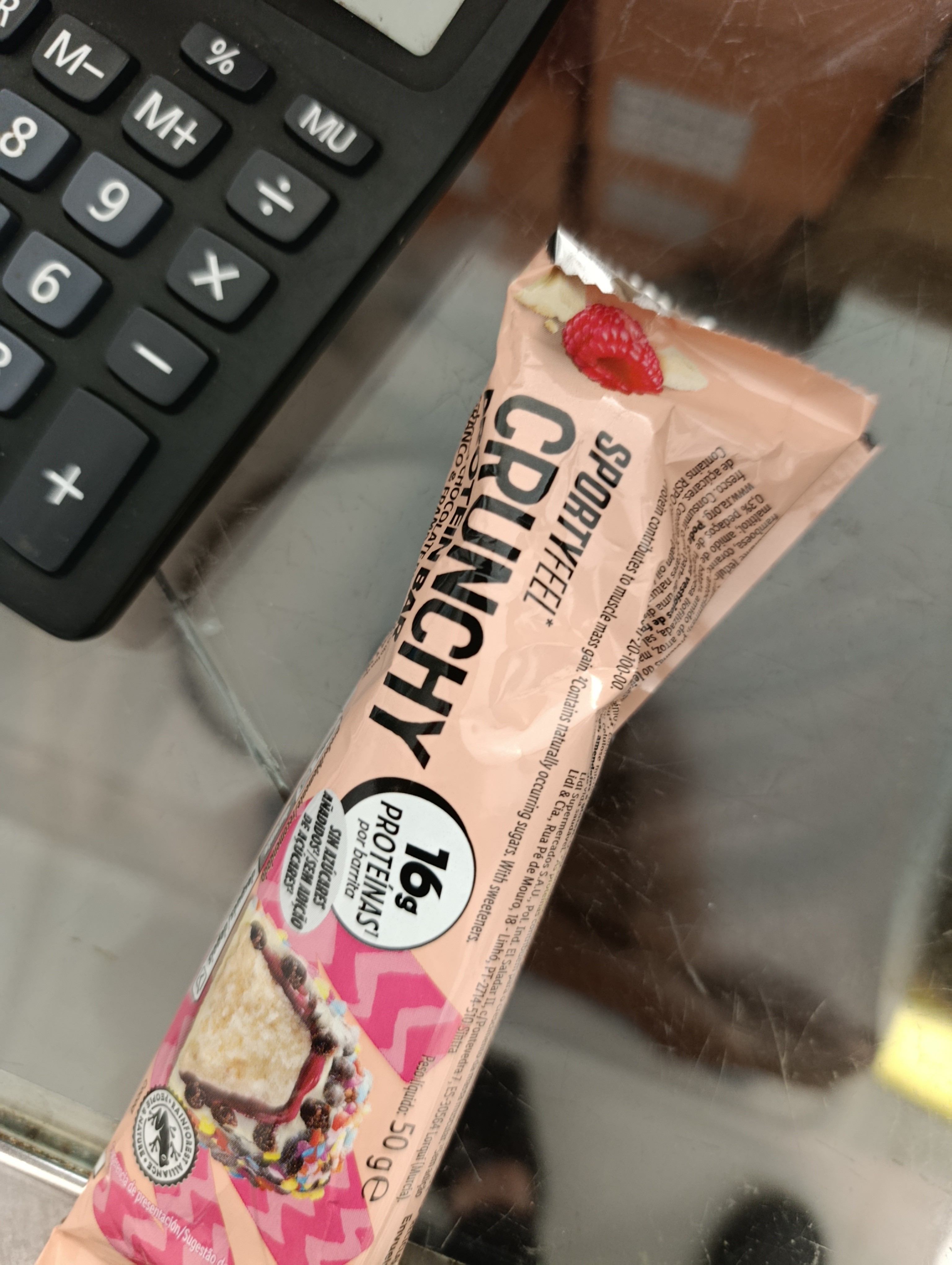 barra proteica sabor frambuesa