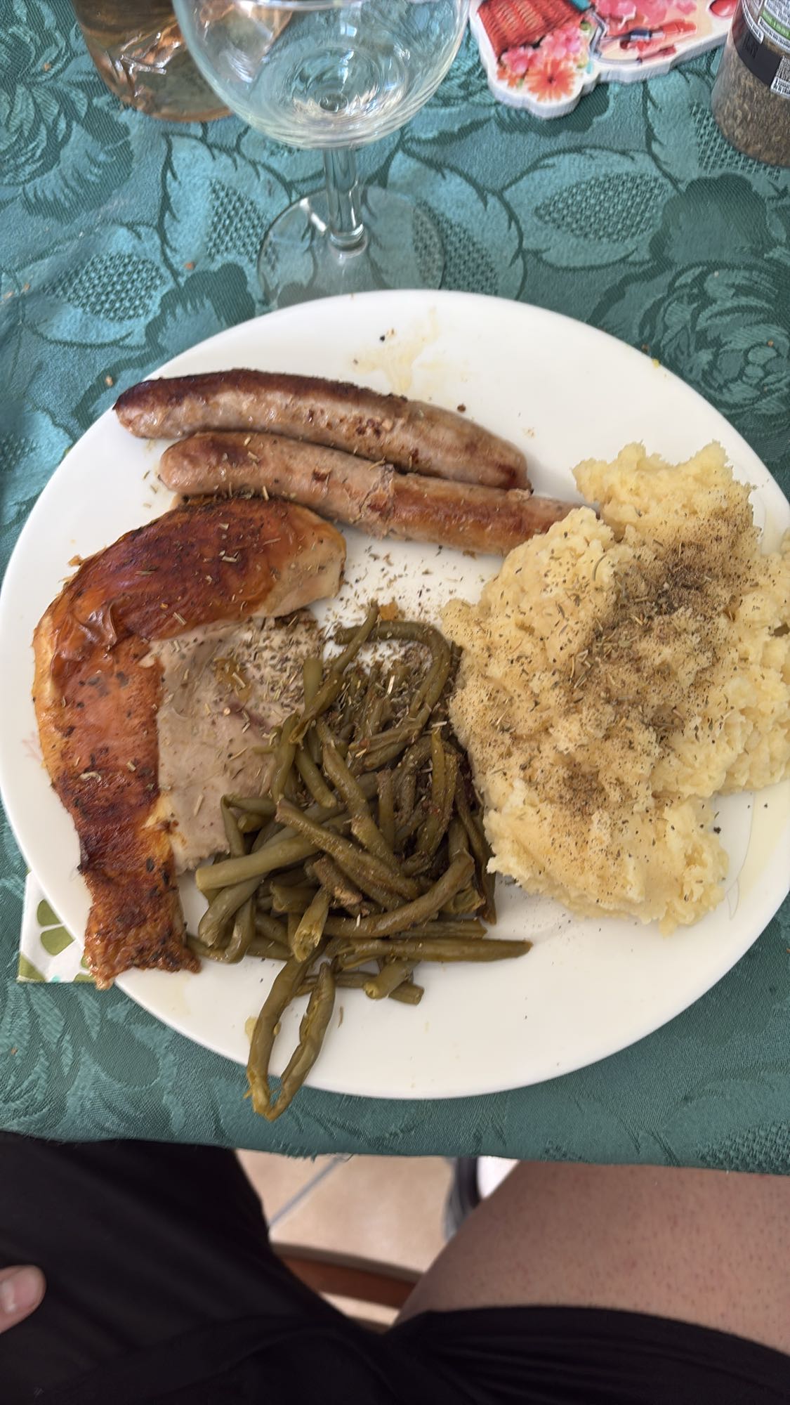 Poulet saucisses purée