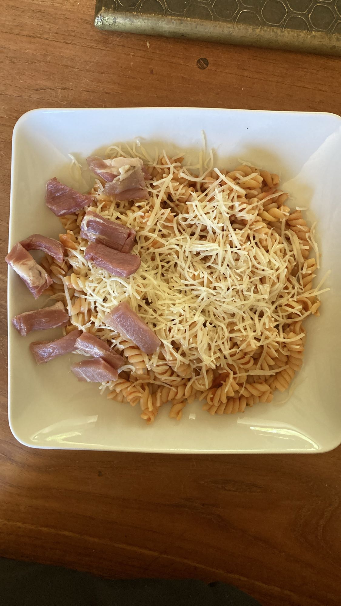 Pâtes au fromage et jambon