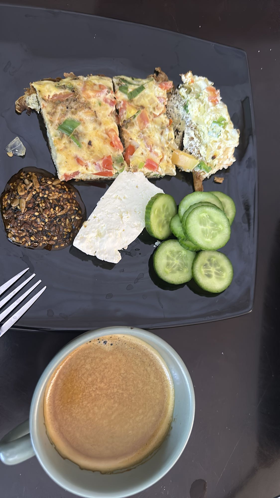 Veg omelet plate