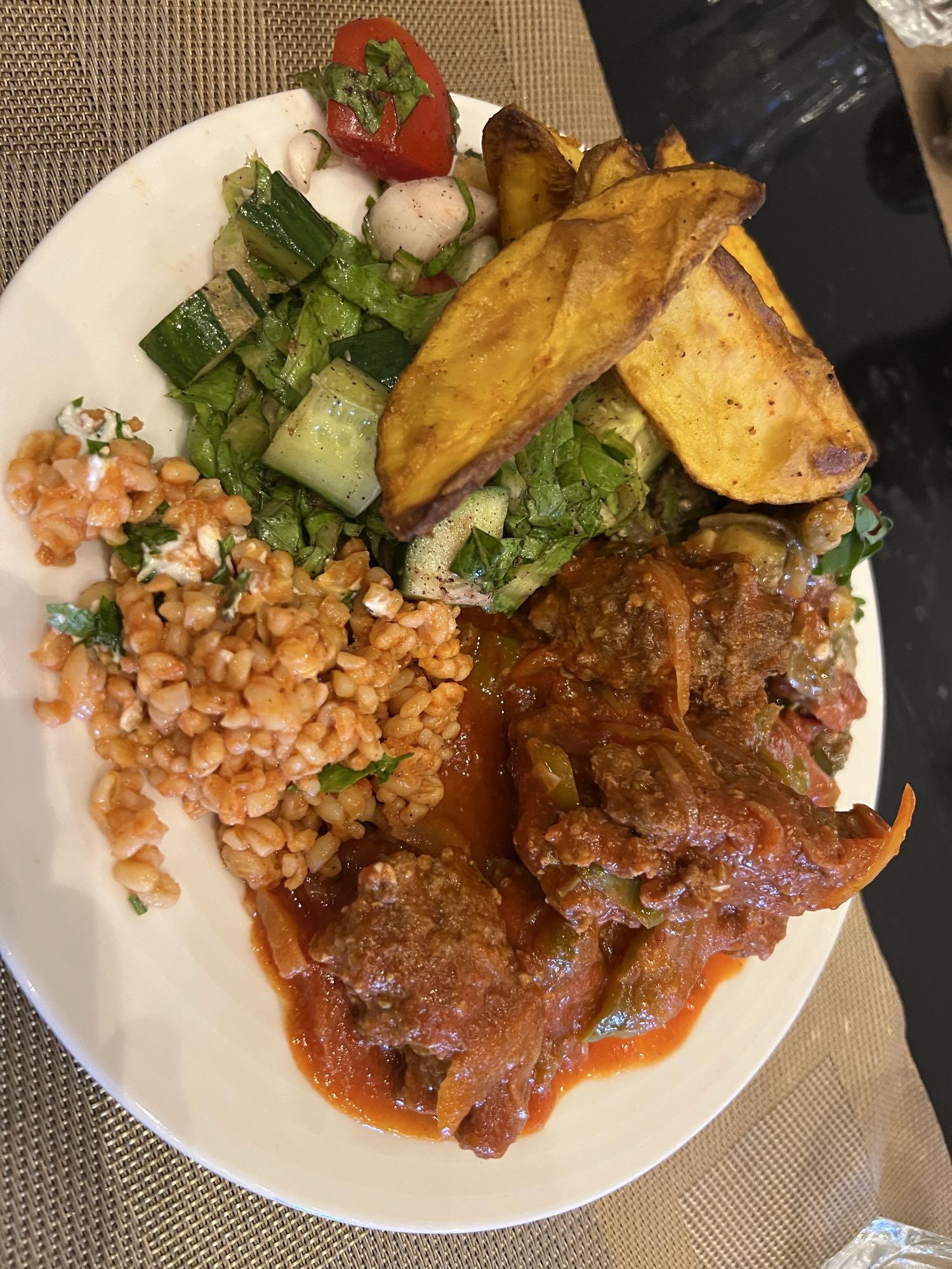 Meatballs with Salad