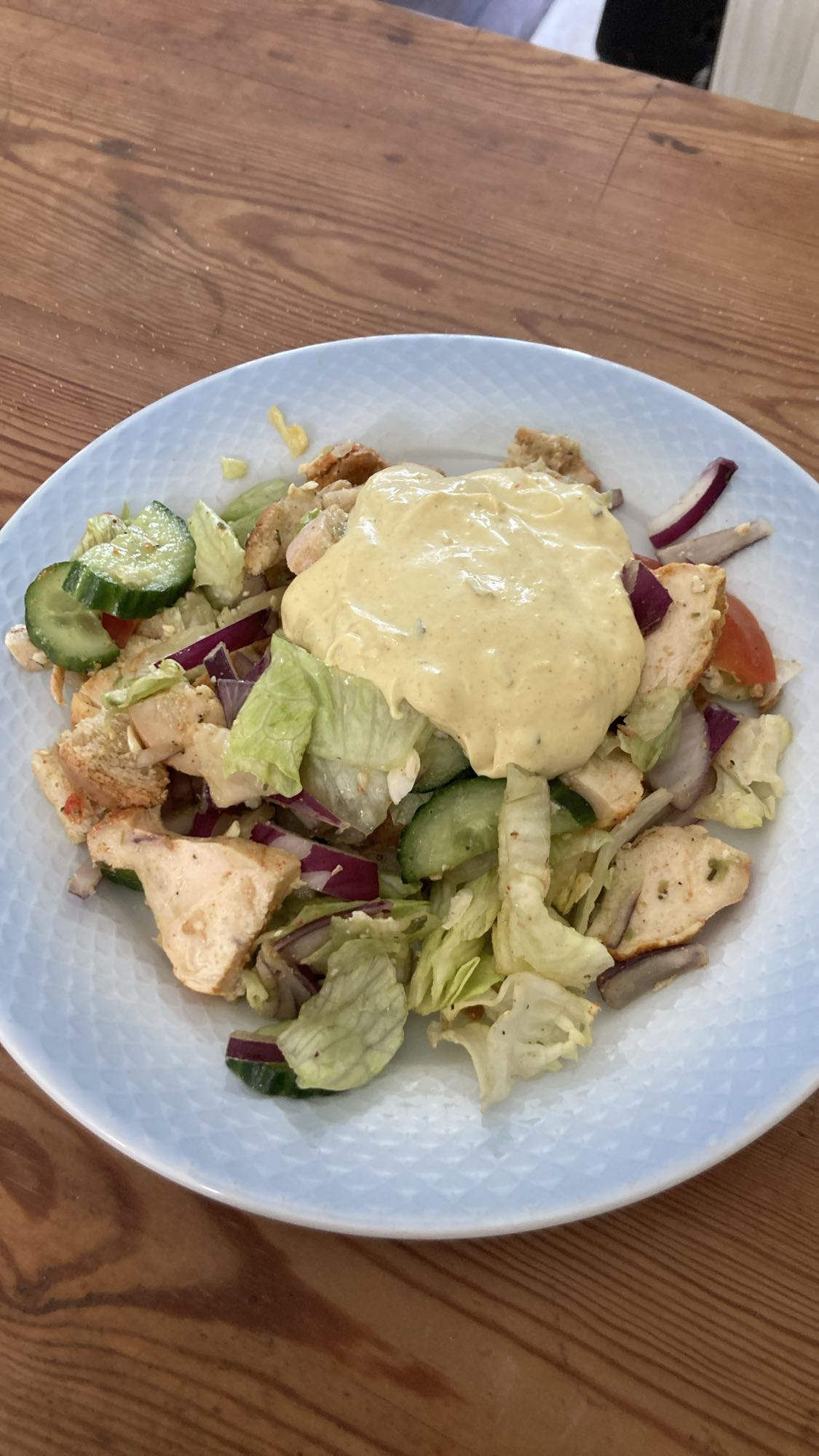 Kycklingsallad med dressing