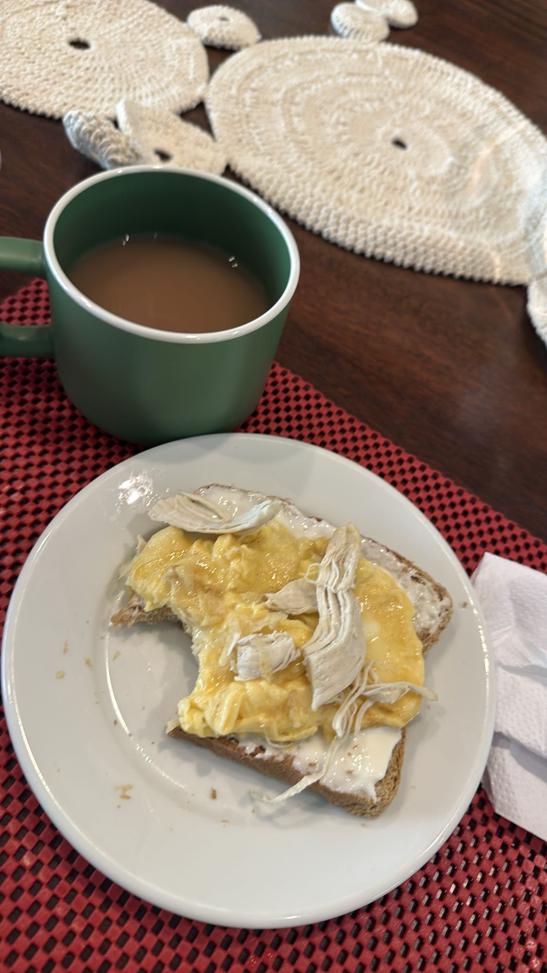 Egg Toast with Milk Tea