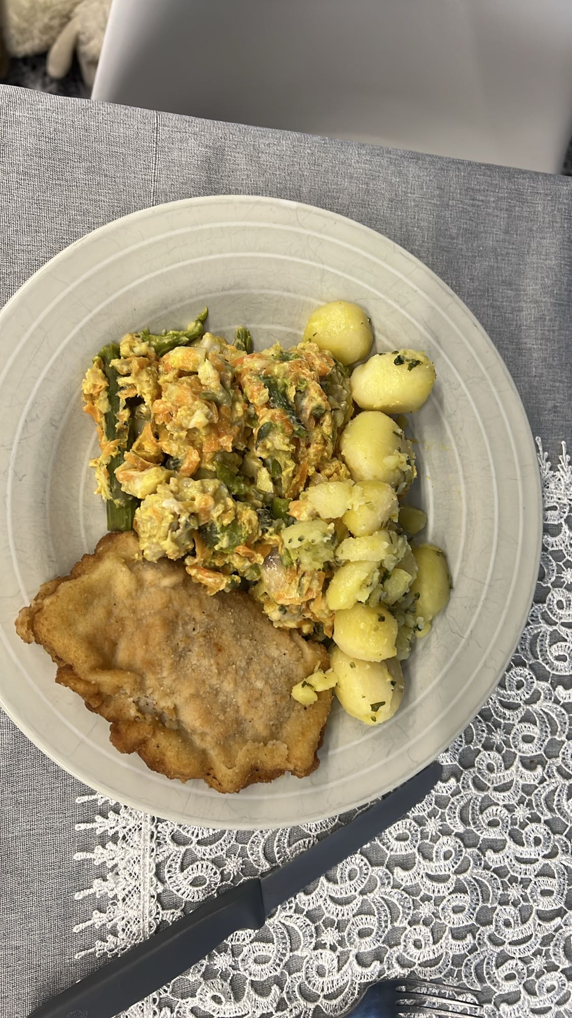 Kotlet z ziemniakami