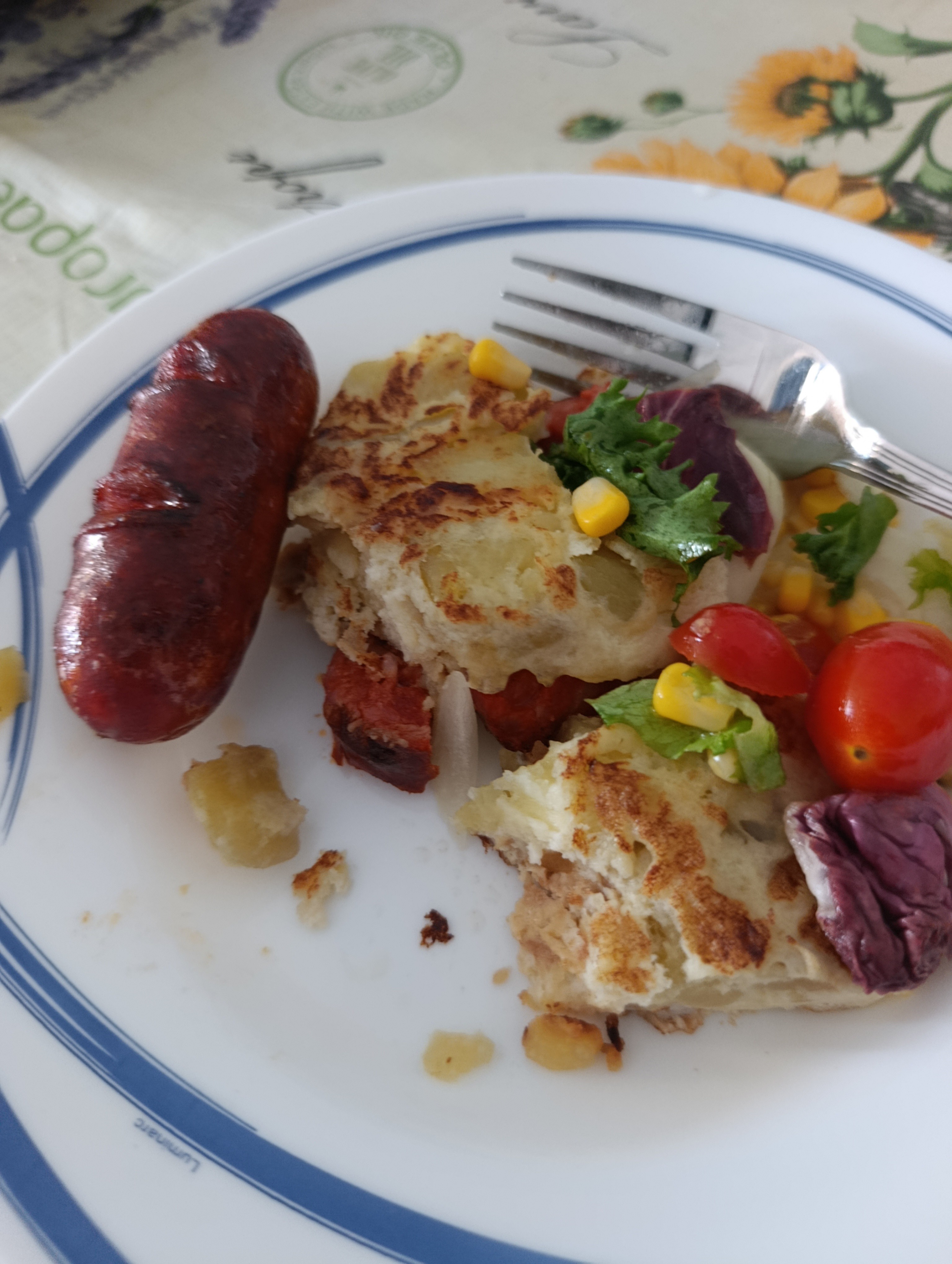 salchicha con tortilla
