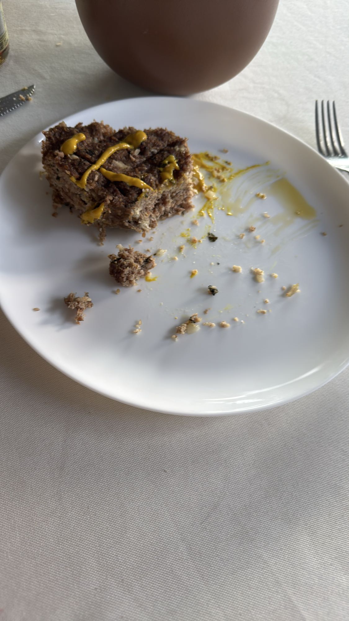 bolo de carne com mostarda