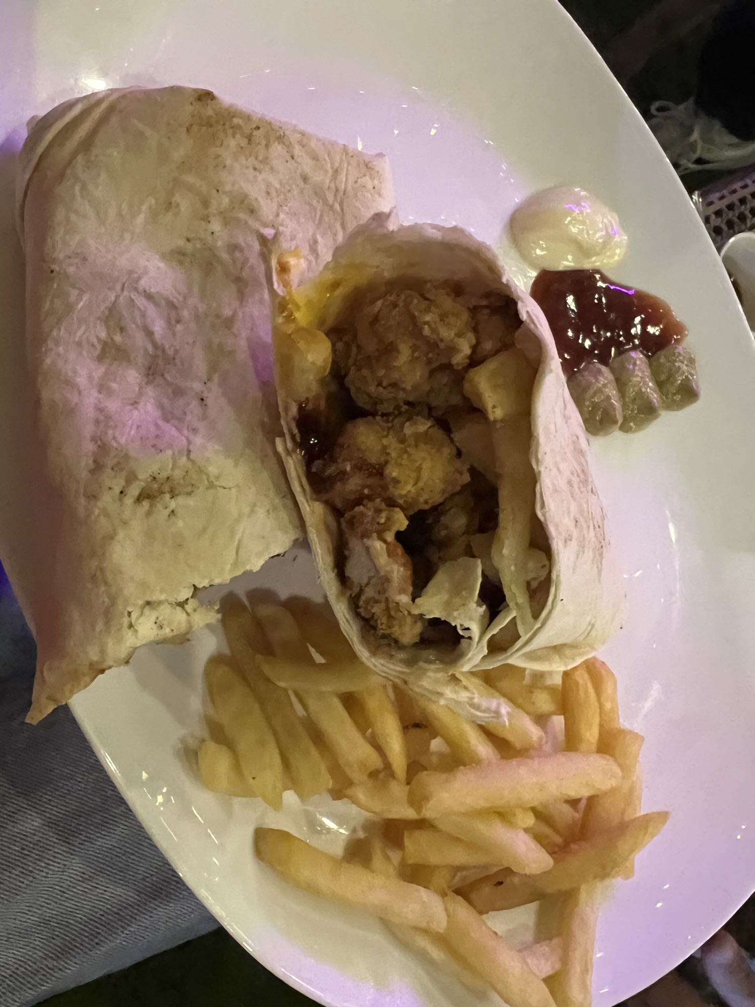 Fried Chicken Wrap Plate