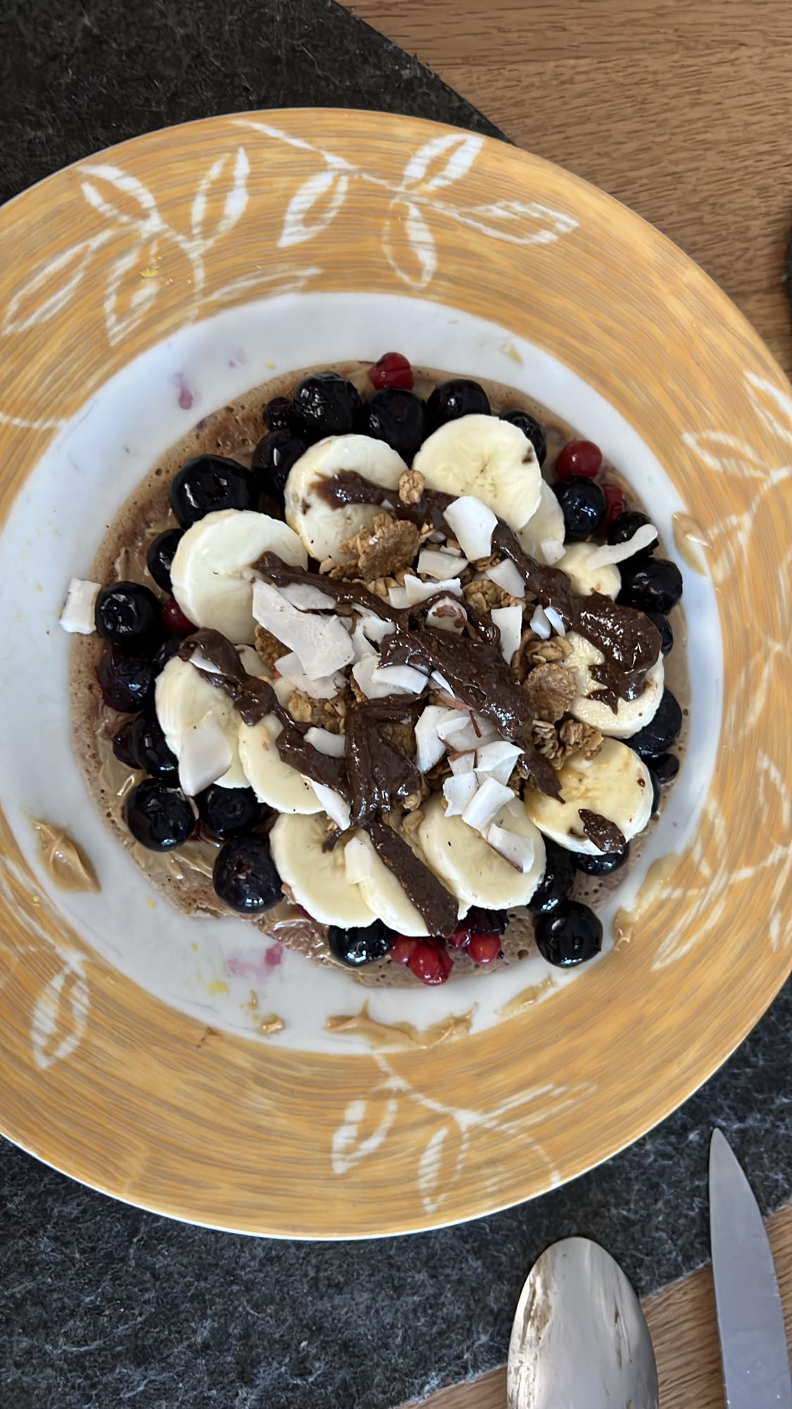 Porridge con frutta