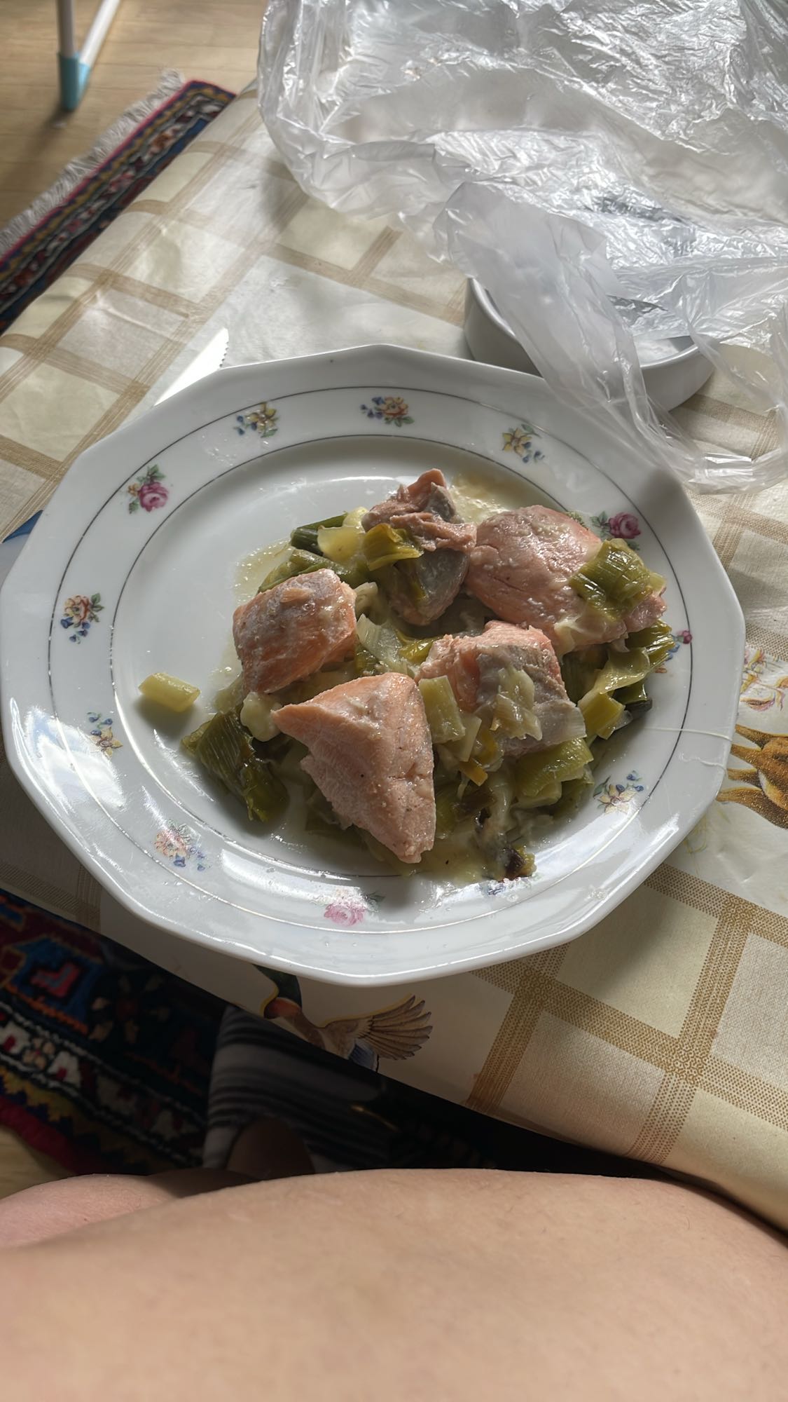 Salmon with Leeks