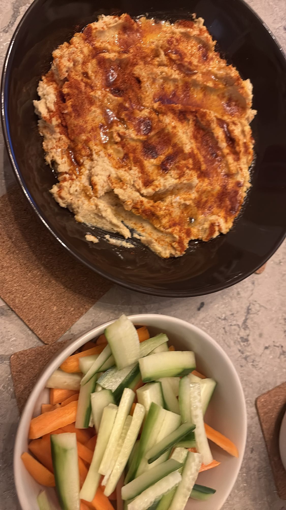 Halv portion ugnsbakad kikärtsgratäng utan ost, ägg och lök