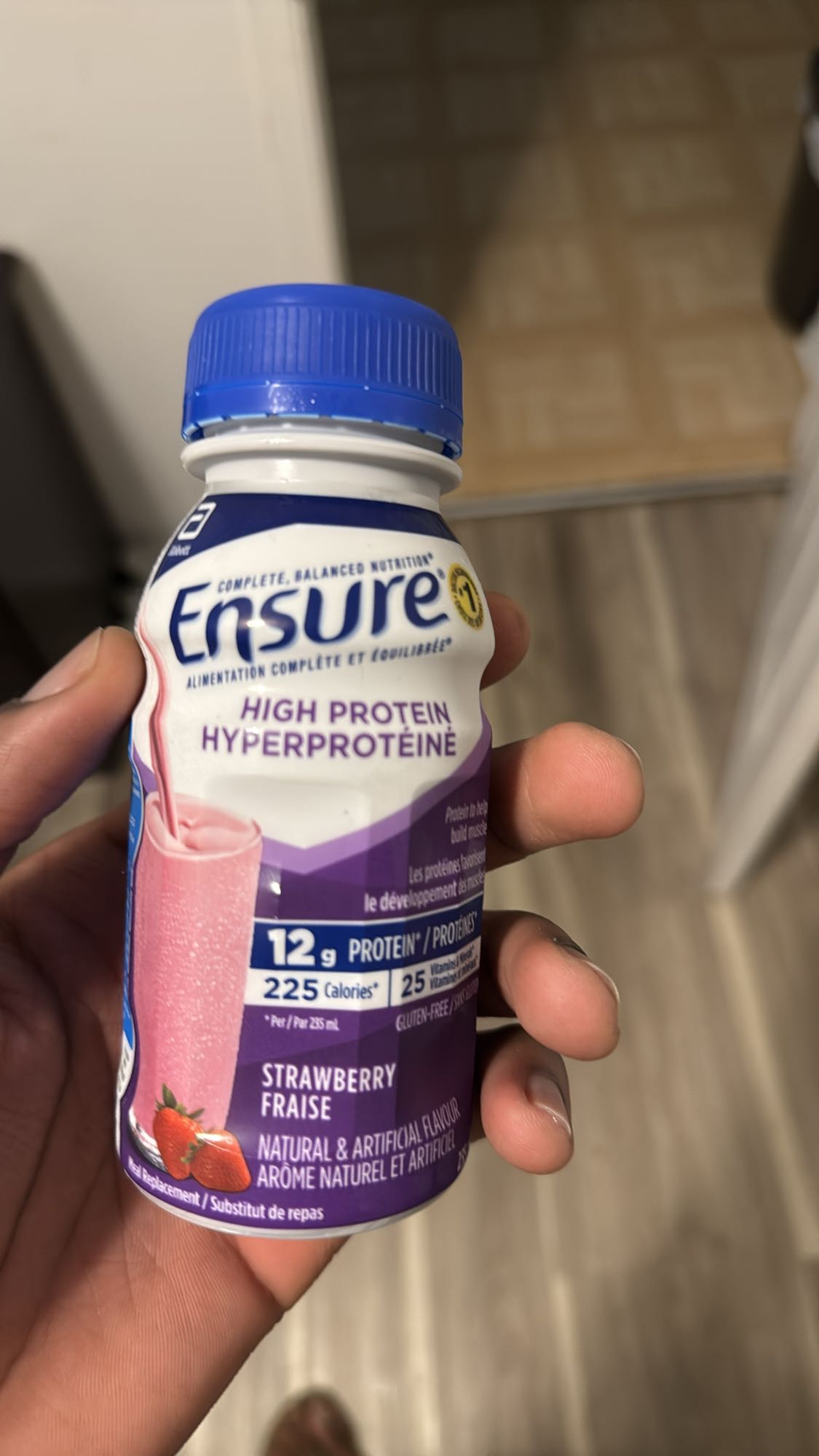 Boisson protéinée fraise