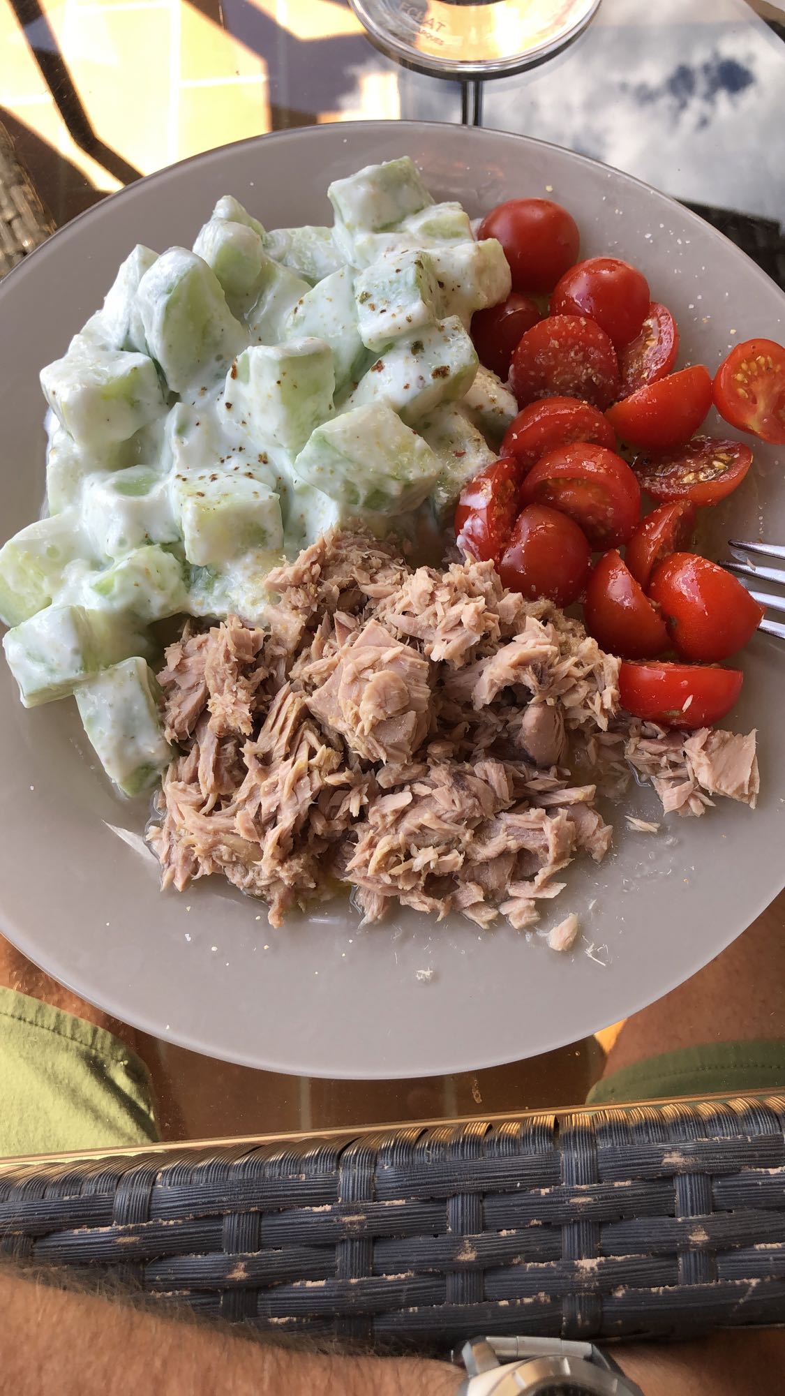 Salade thon concombre