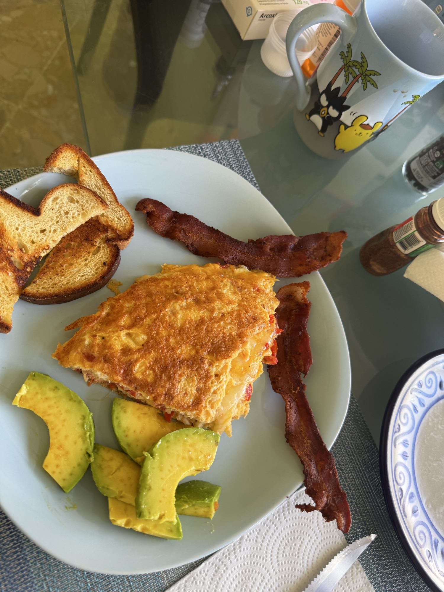 omelet con tocino