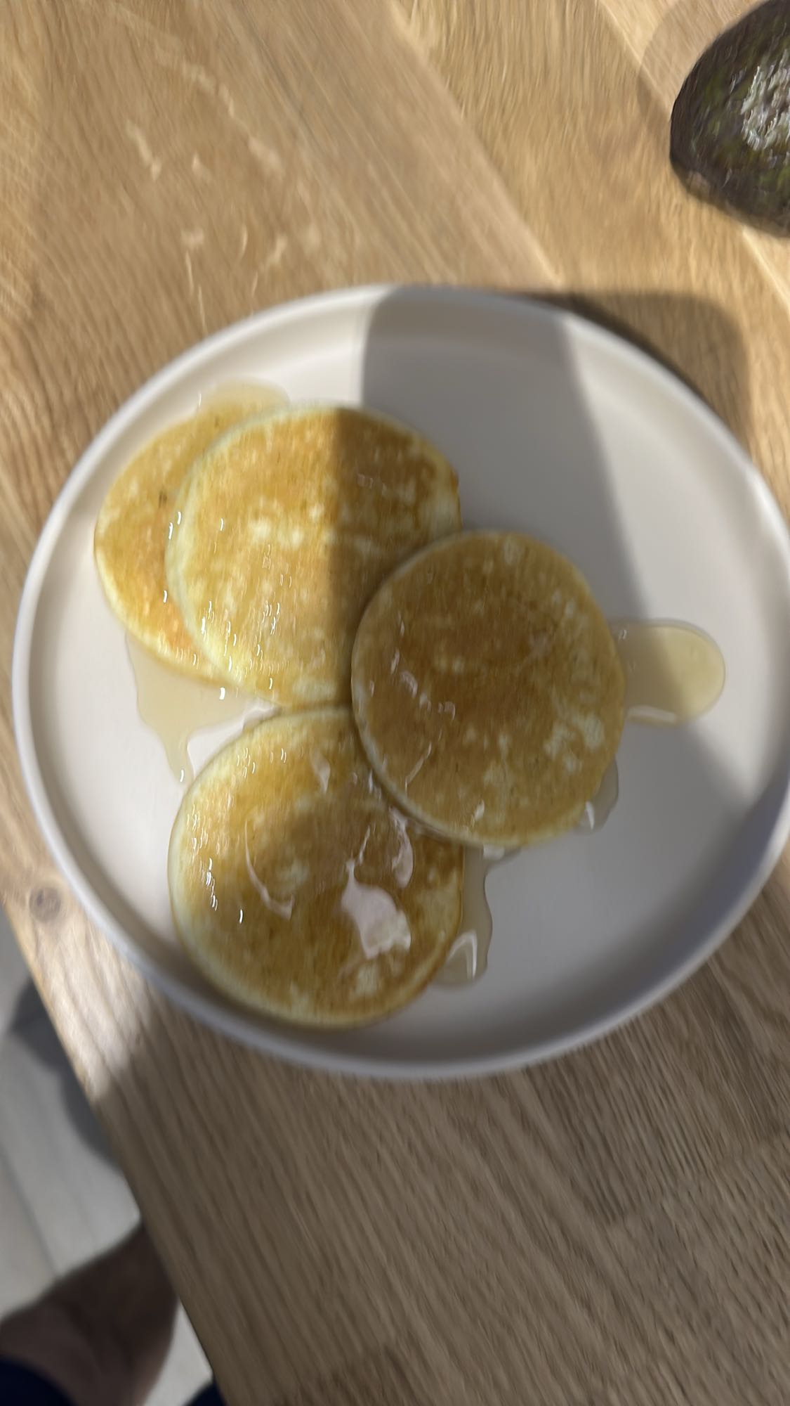 Mini pancakes au sirop