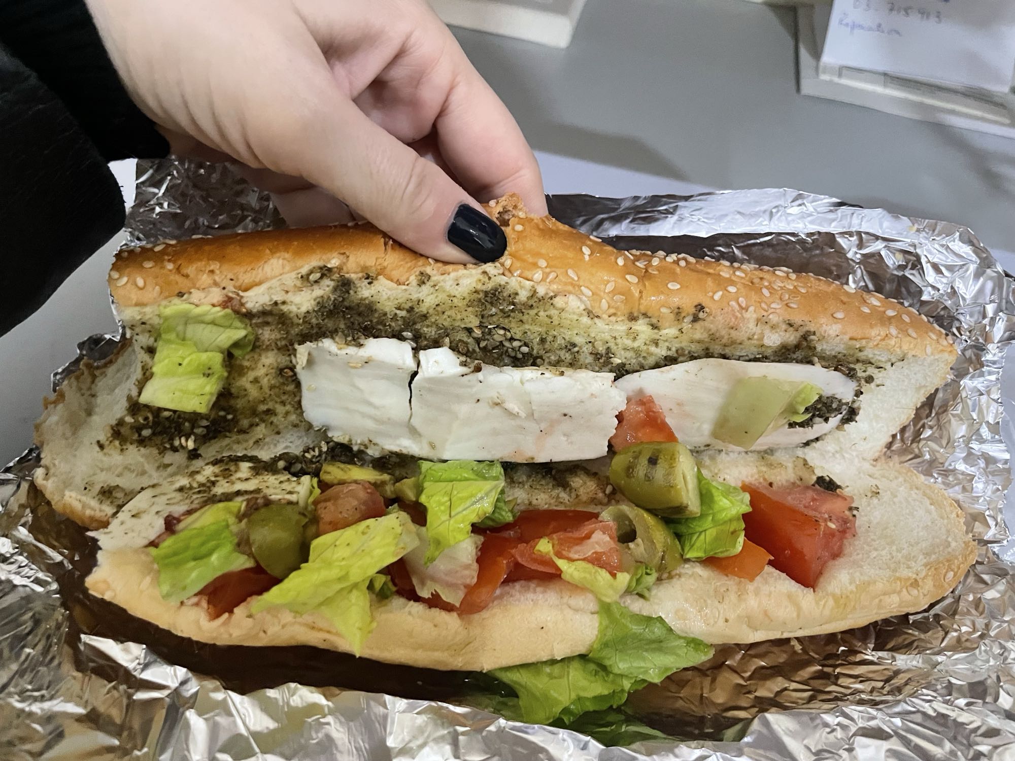 Chicken pesto sub