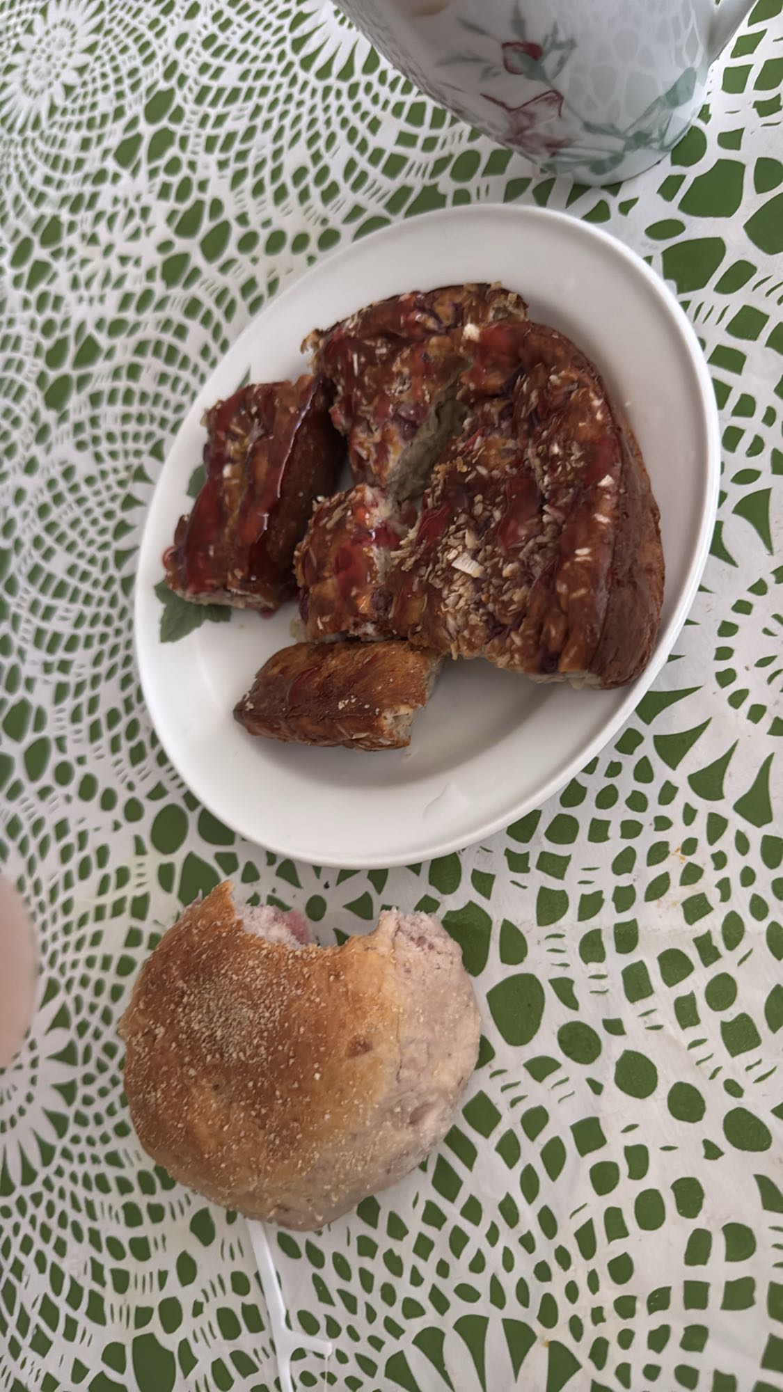 Glaserad kyckling med bröd