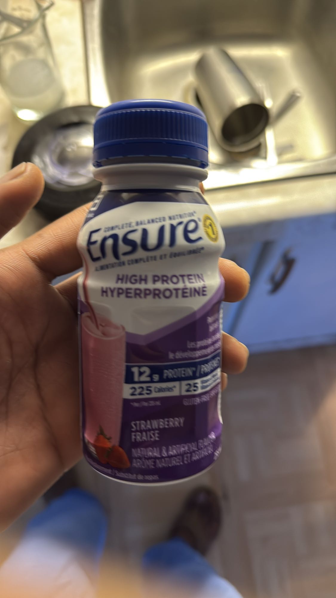 Boisson protéinée fraise