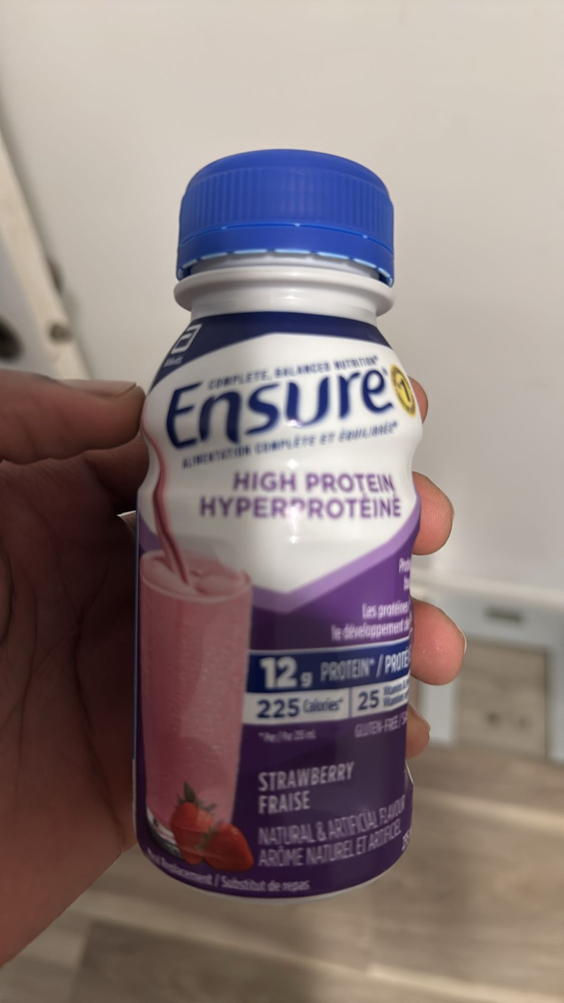 Boisson protéinée fraise