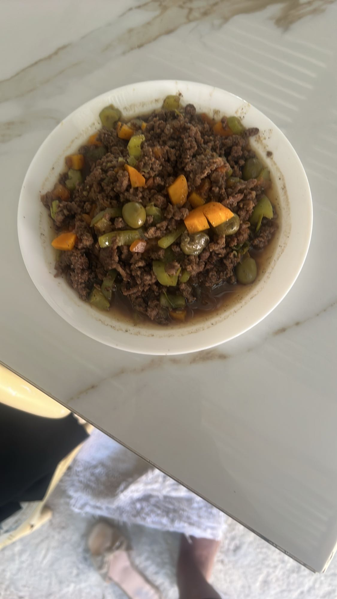 carne molida con verduras