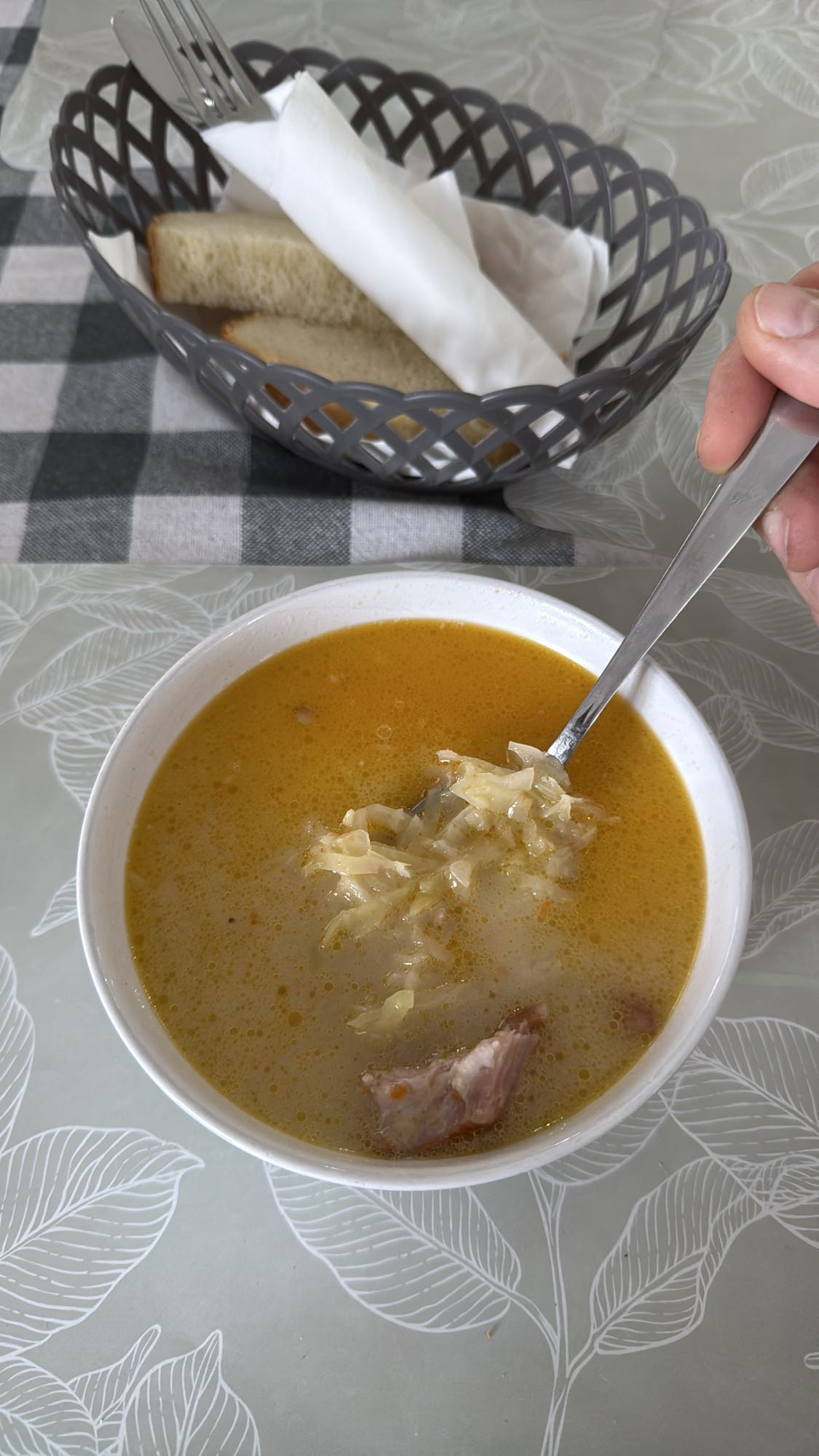 Cabbage Soup with Bread
