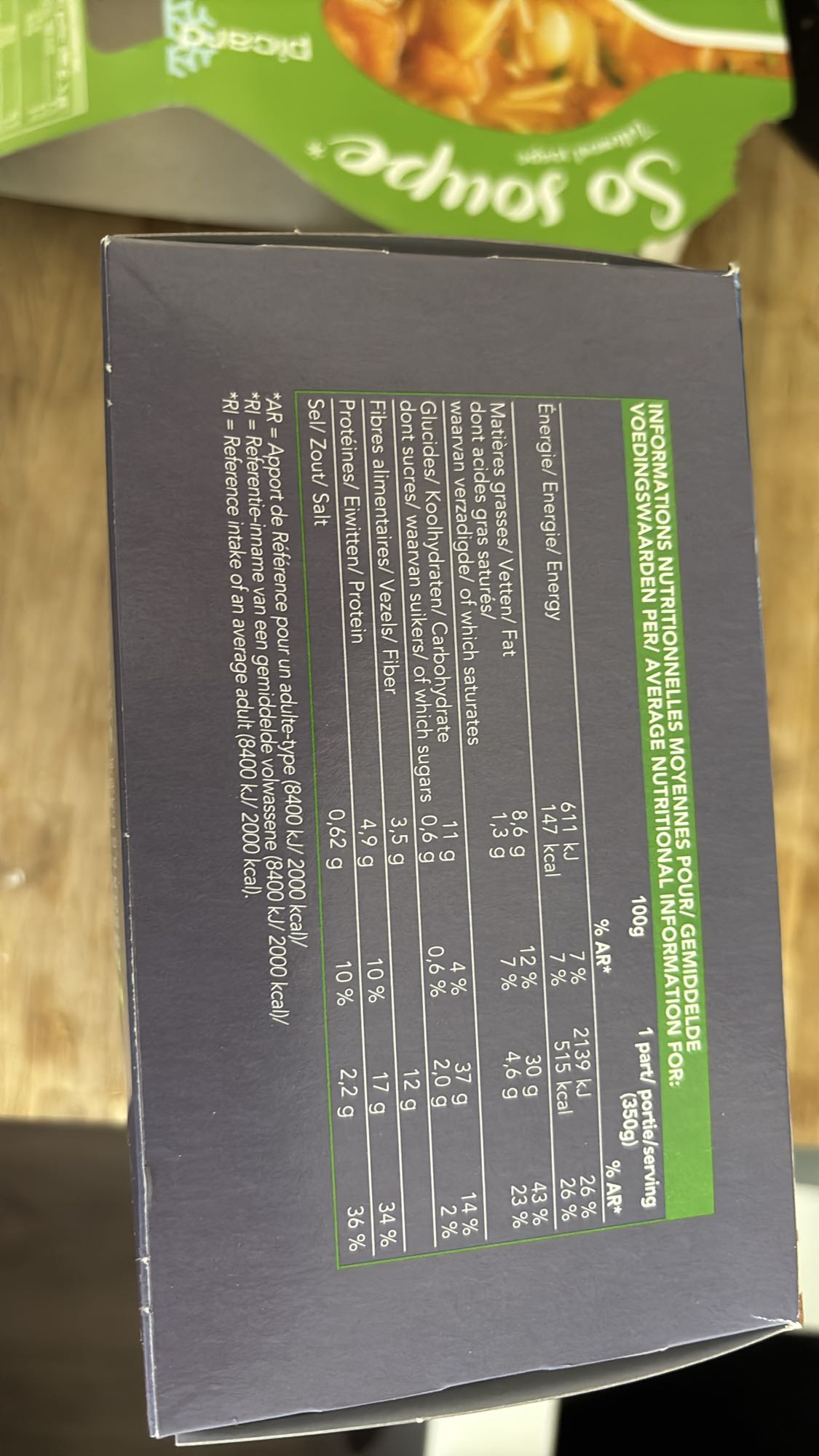 Plat préparé salé