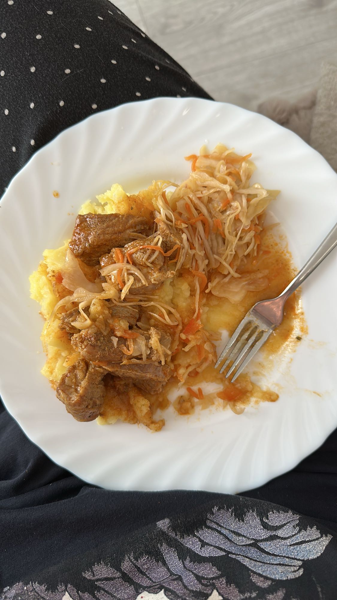 Puree z mięsem i kapustą