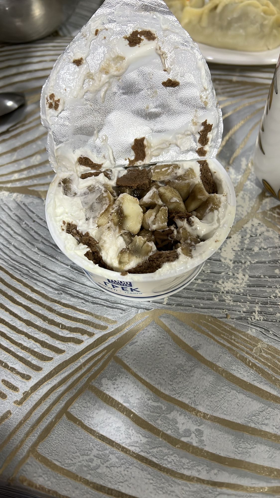 греческий йогурт с бананом