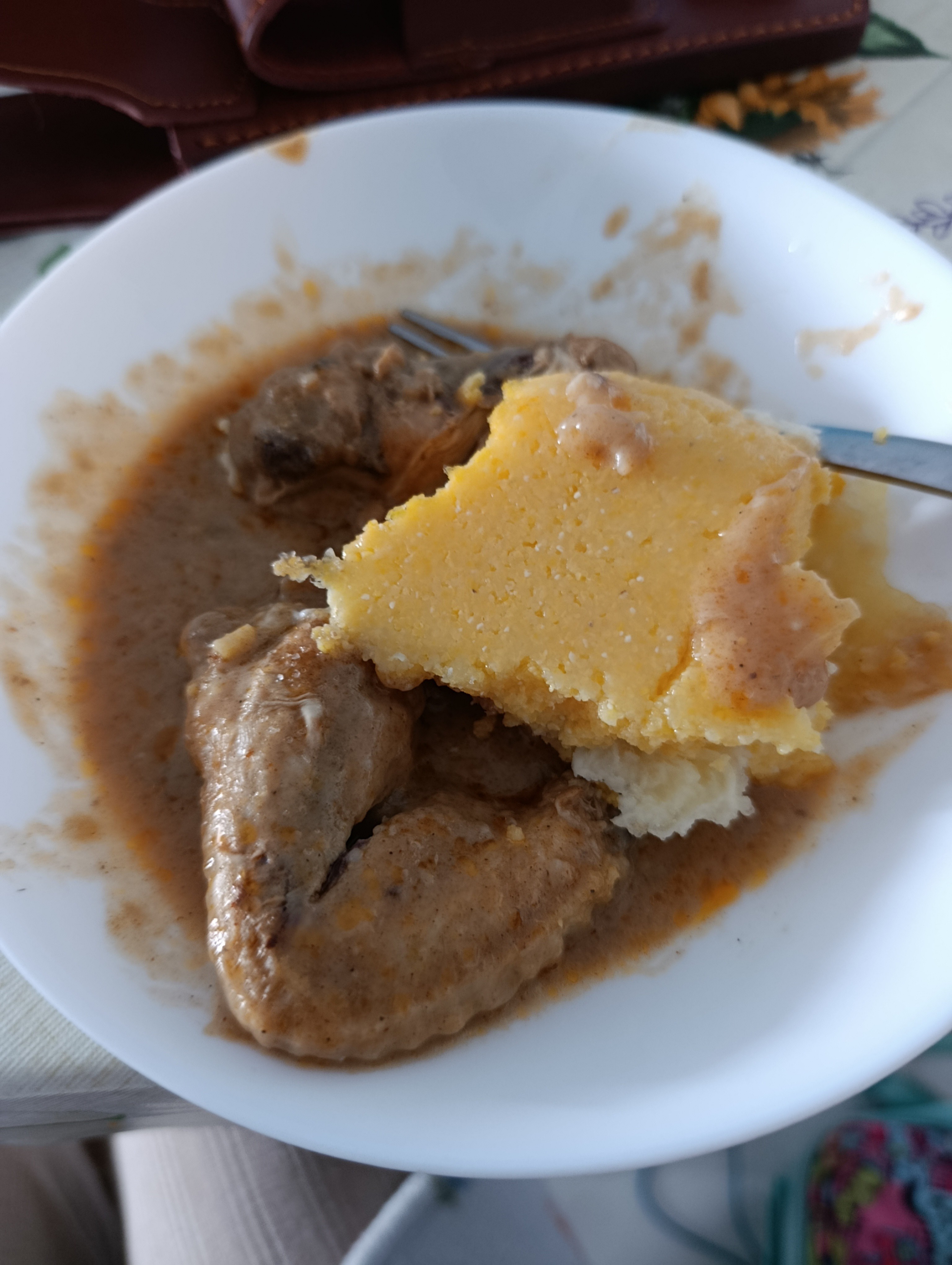 Polenta con pollo