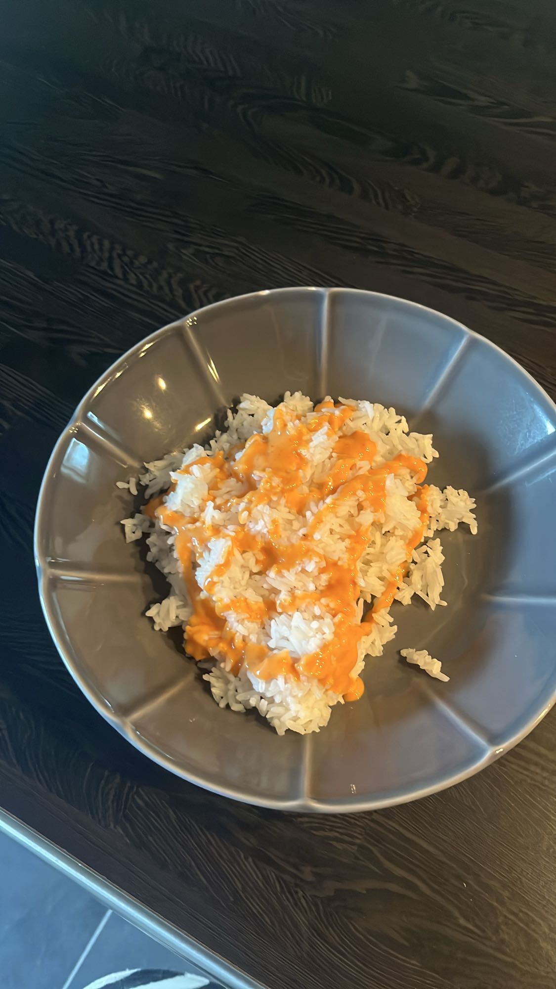 Ris med stark sås