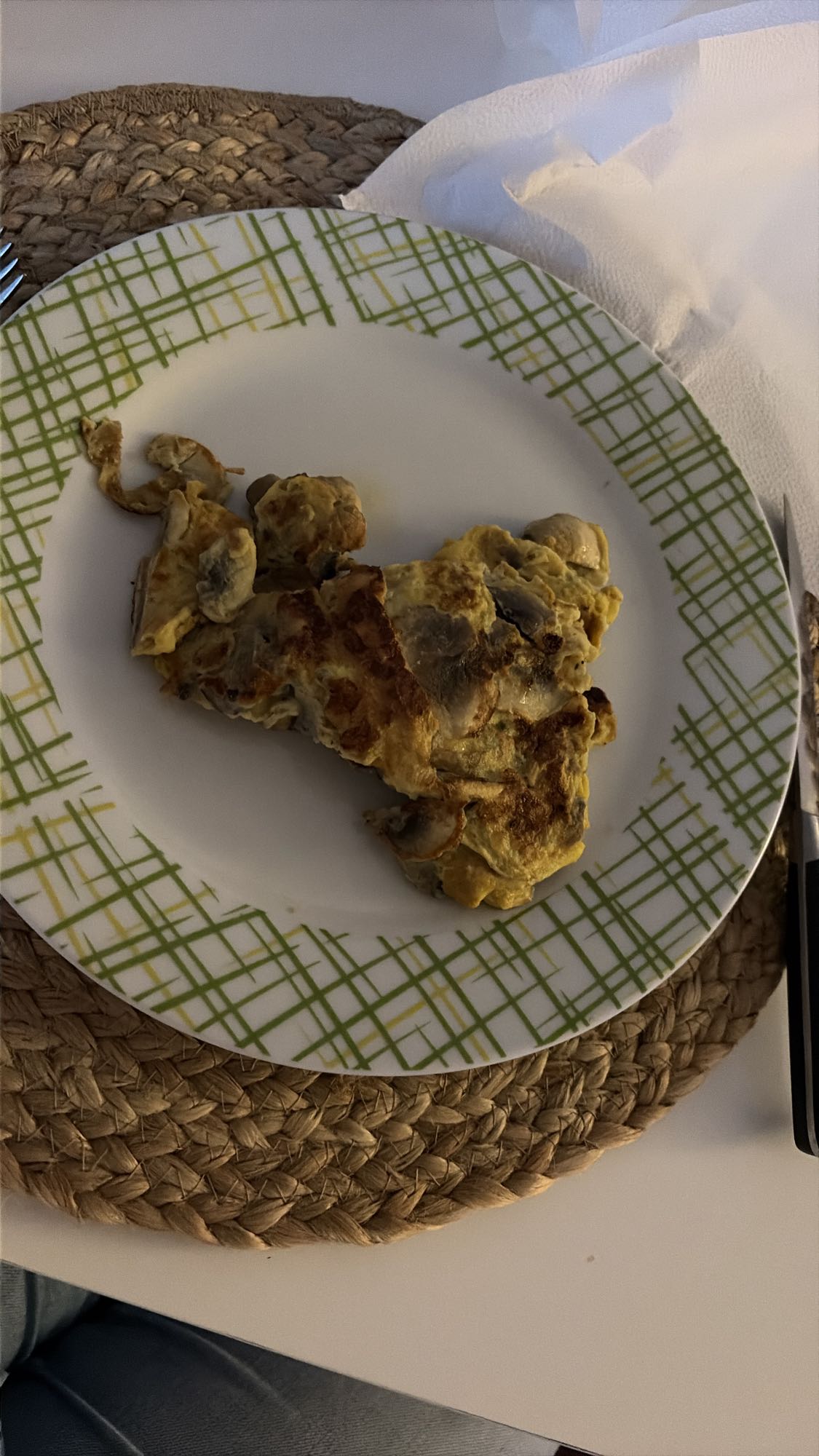 tortilla con champiñones