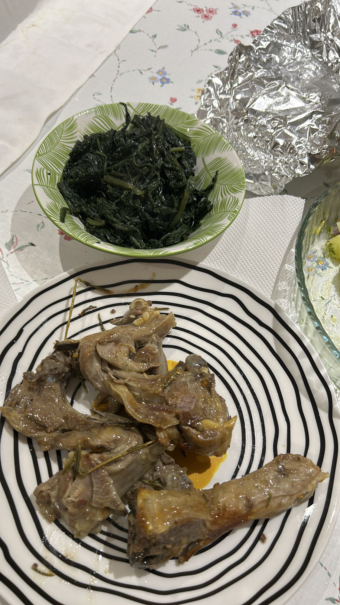 Agnello e spinaci