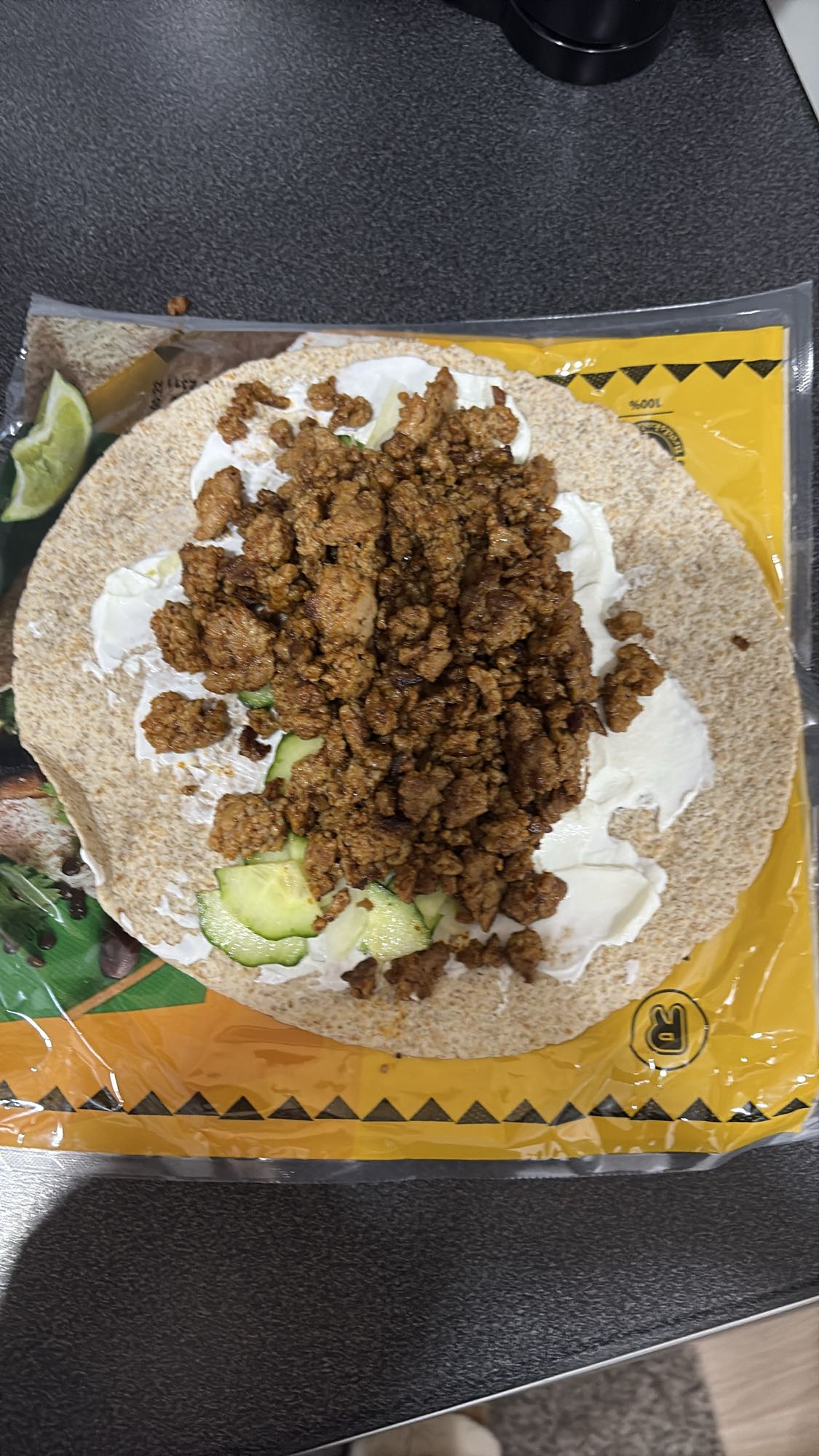 Wrap med kjøttdeig