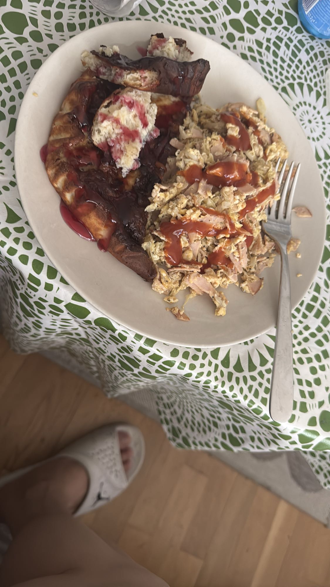 Pannkaka med äggröra