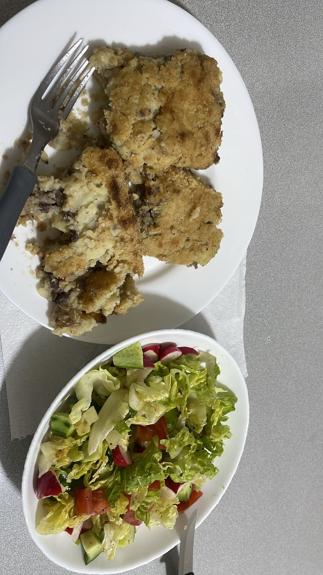 Potato Bake with Salad