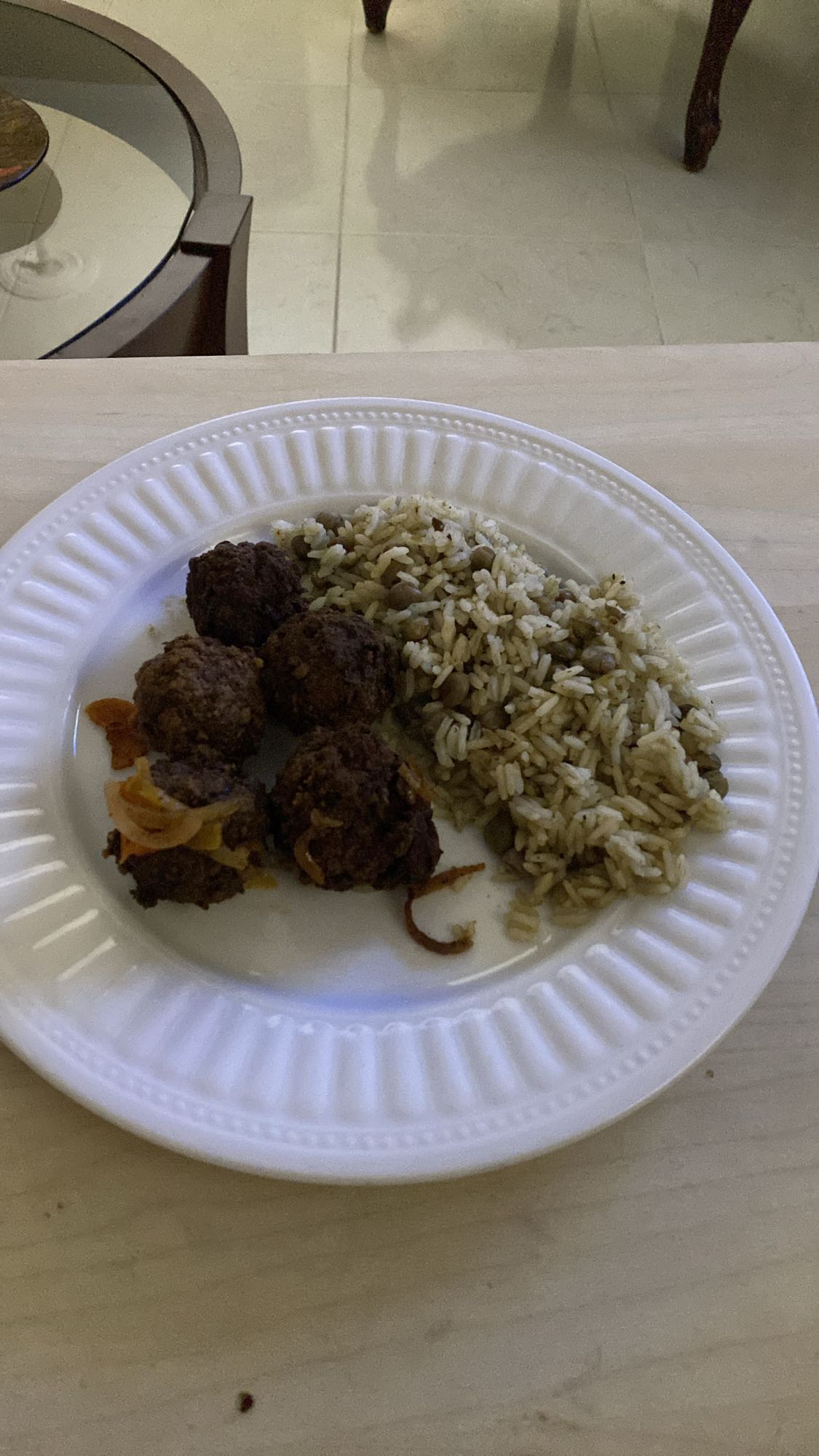 albóndigas con arroz