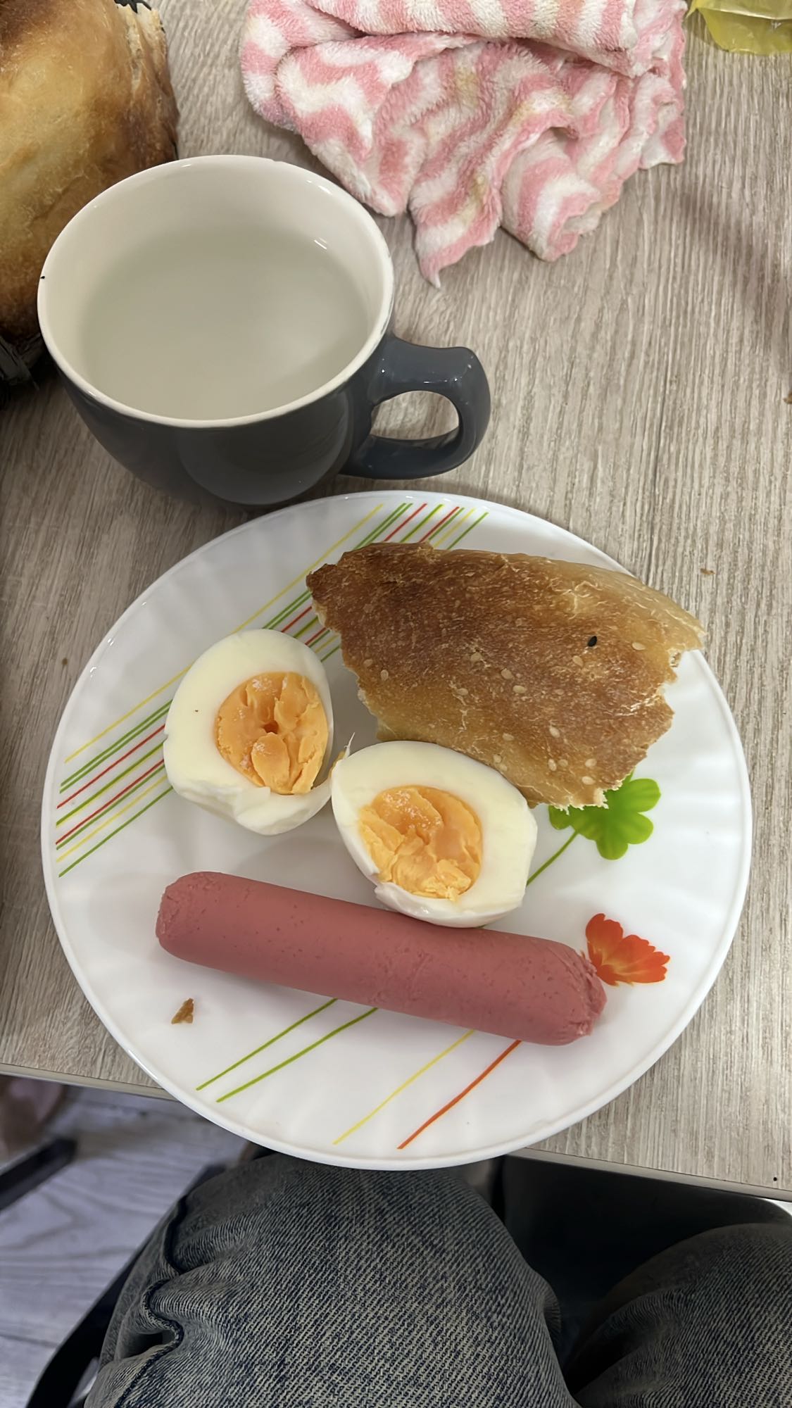 Egg Sausage Bread Plate