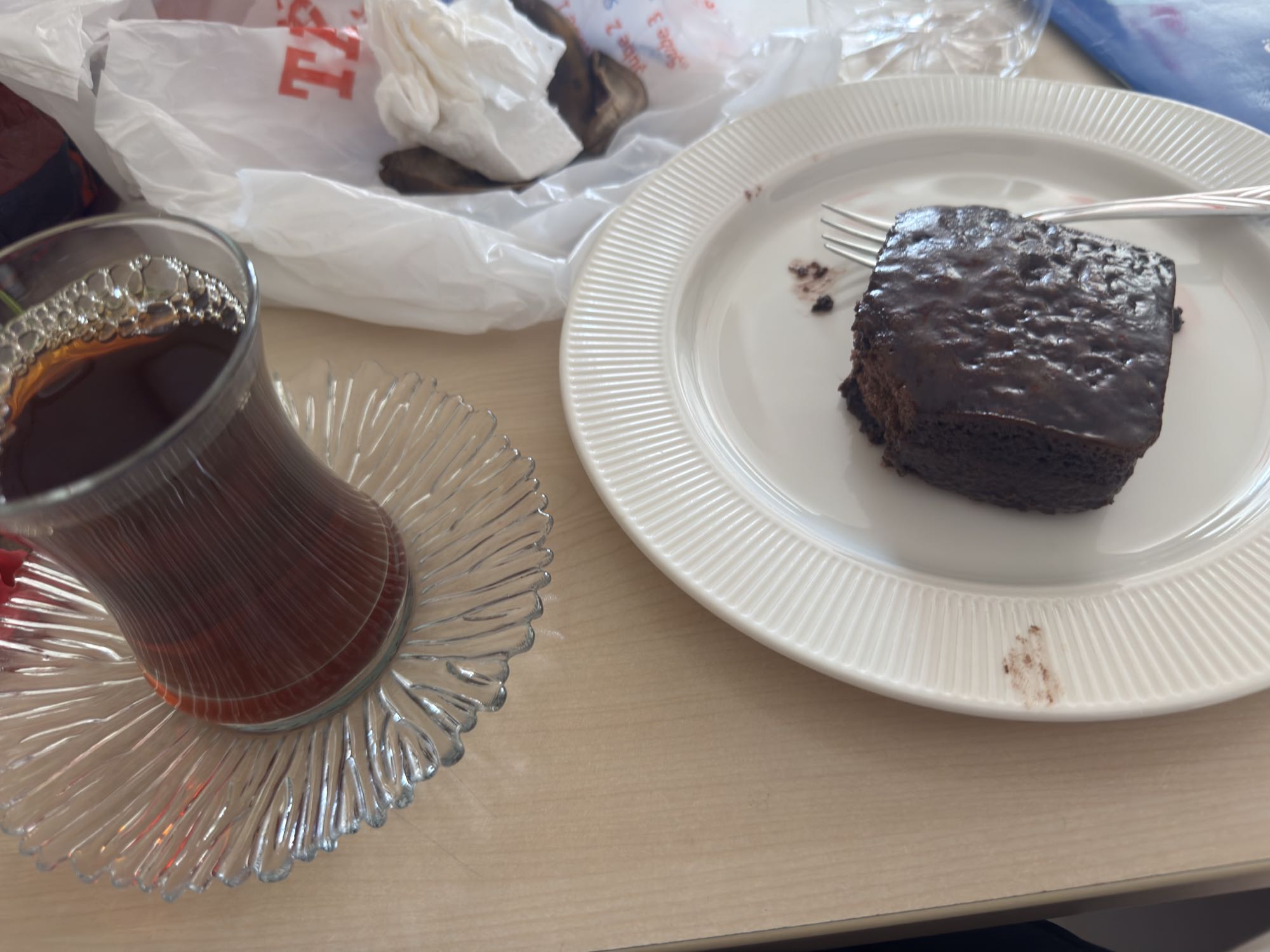 Browni ve çay