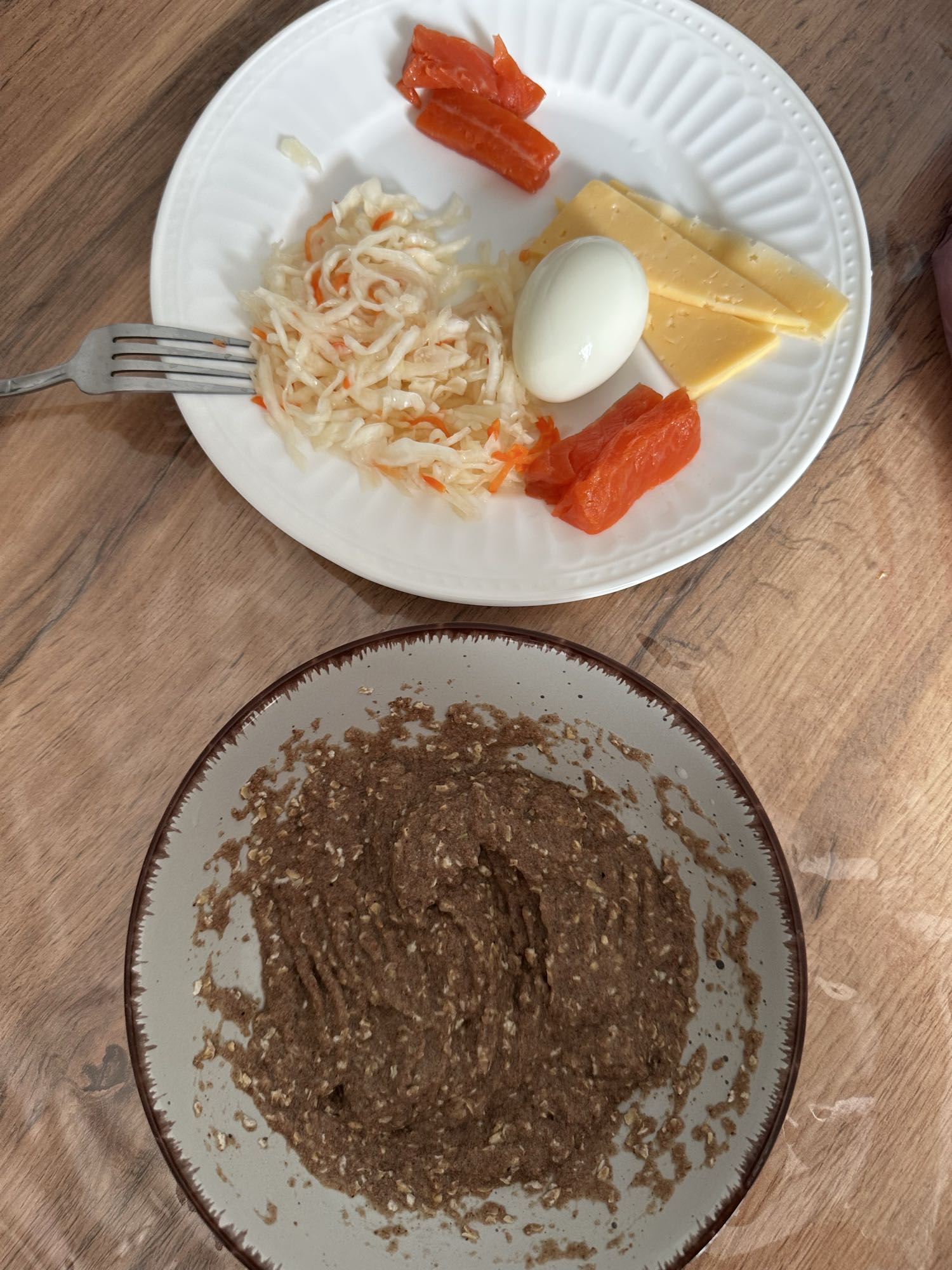 Каша с яйцом и сыром
