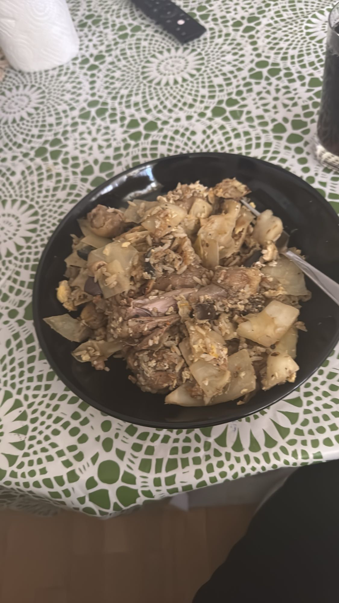Kyckling med kål och ris